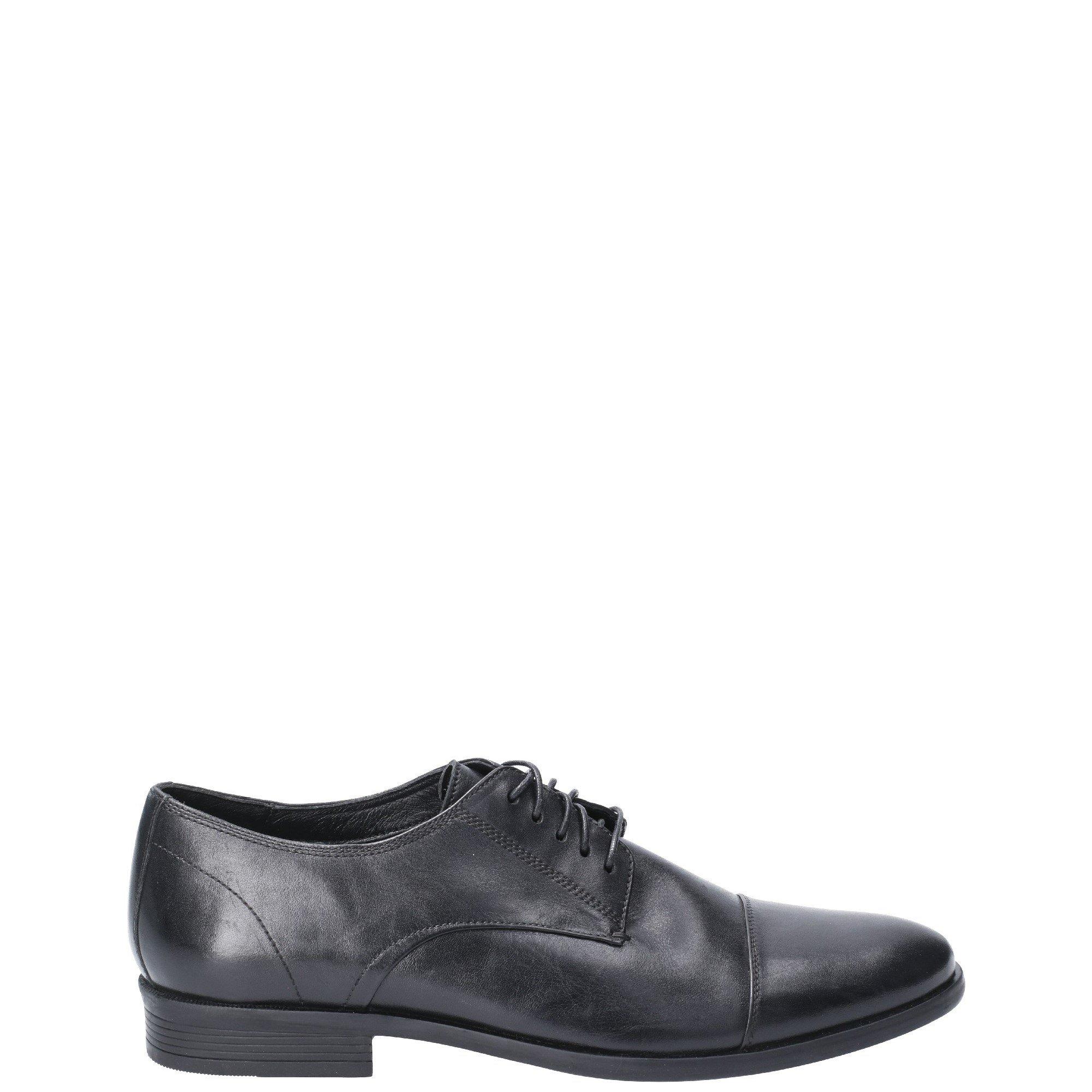 Black - Hush Puppies - Ollie Cap Toe Shoe - 1