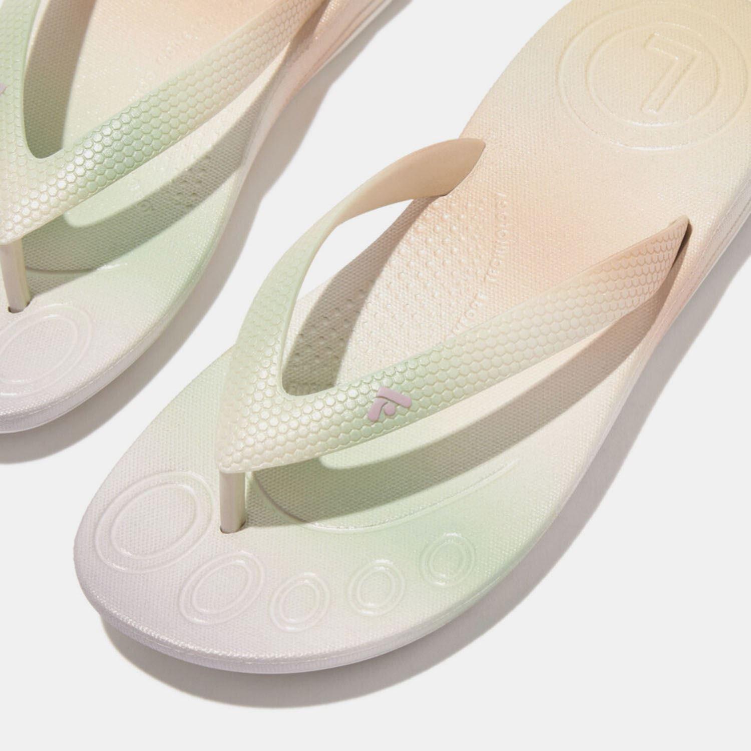 White - FitFlop - iQushion Iridescent Flip Flops - 4