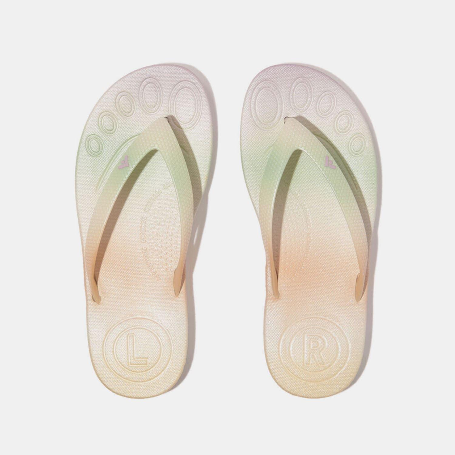 White - FitFlop - iQushion Iridescent Flip Flops - 5