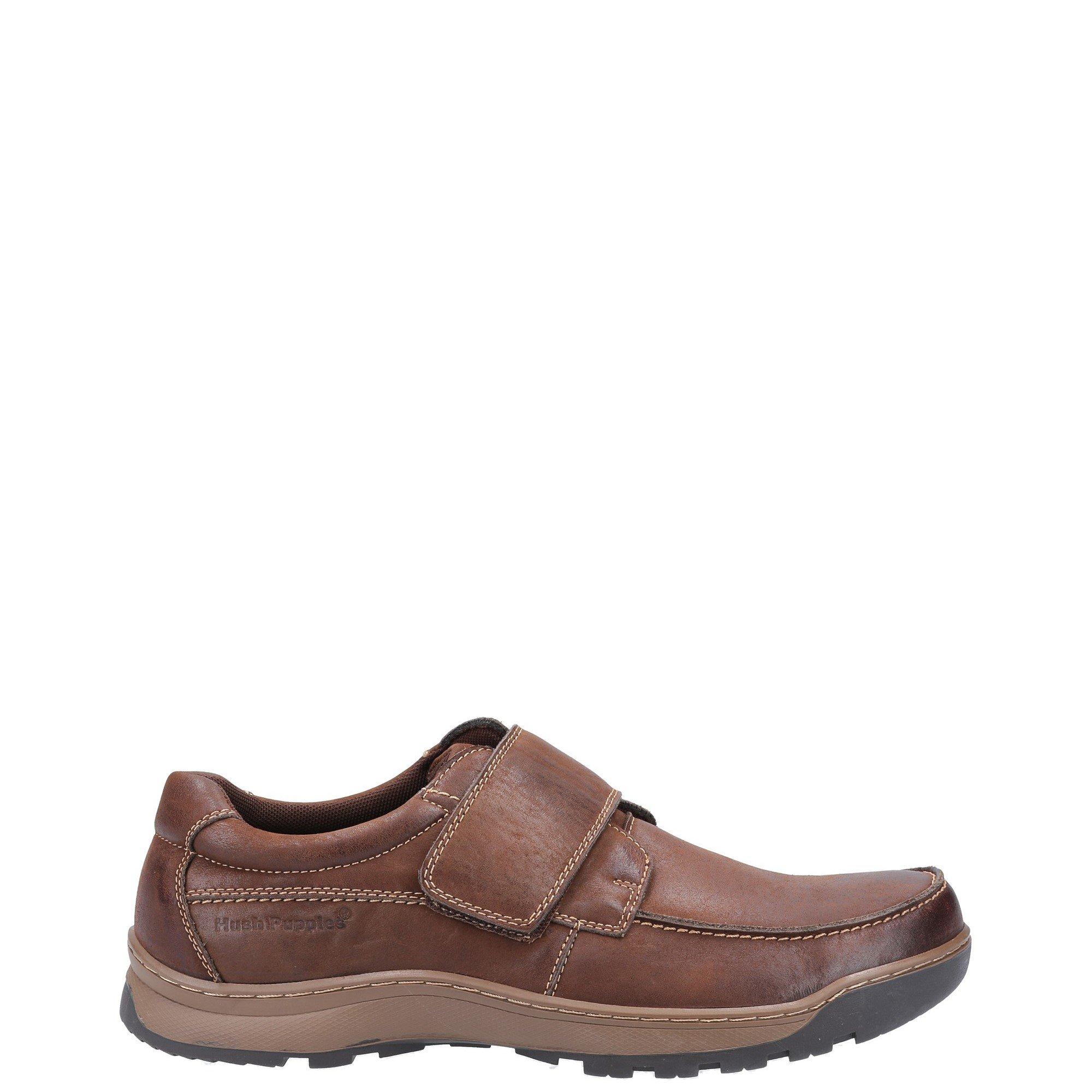 Brown - Hush Puppies - Casper Touch Fastening Shoes - 1