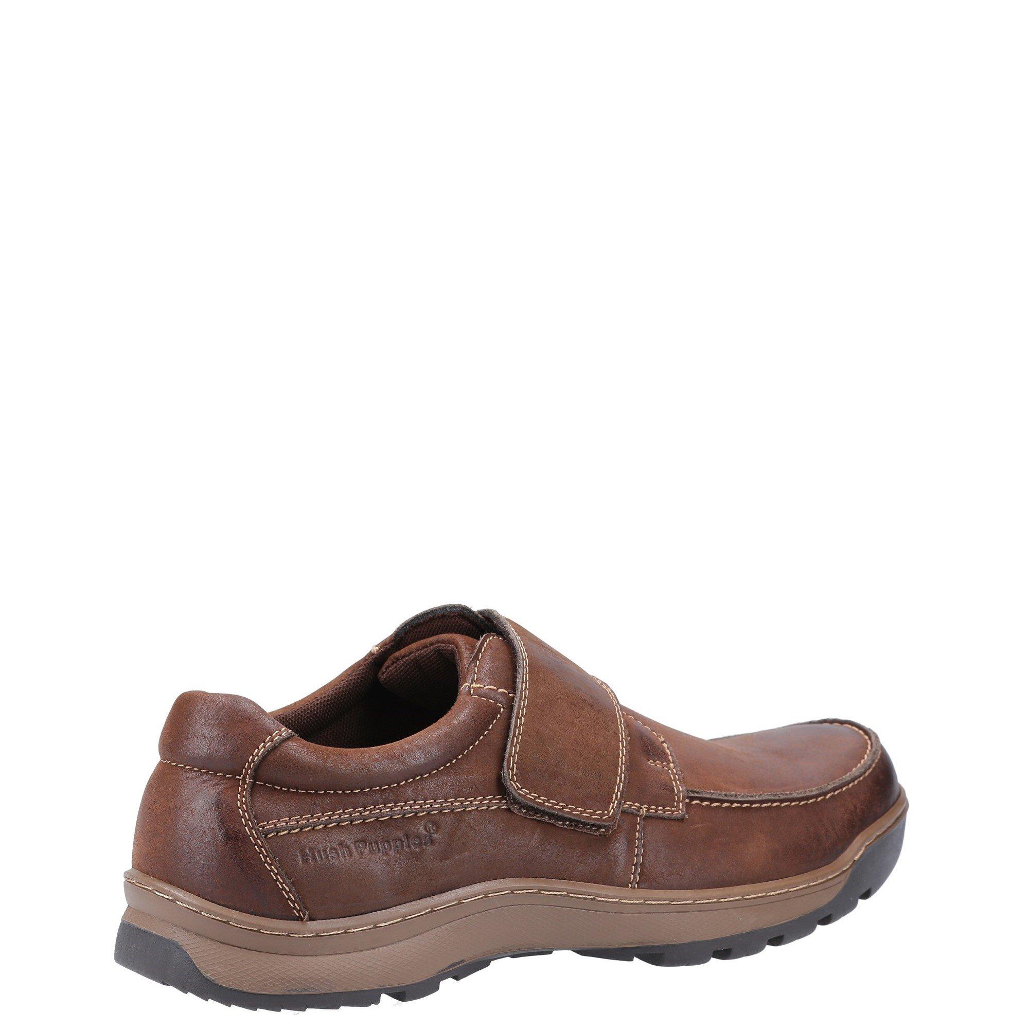 Brown - Hush Puppies - Casper Touch Fastening Shoes - 3
