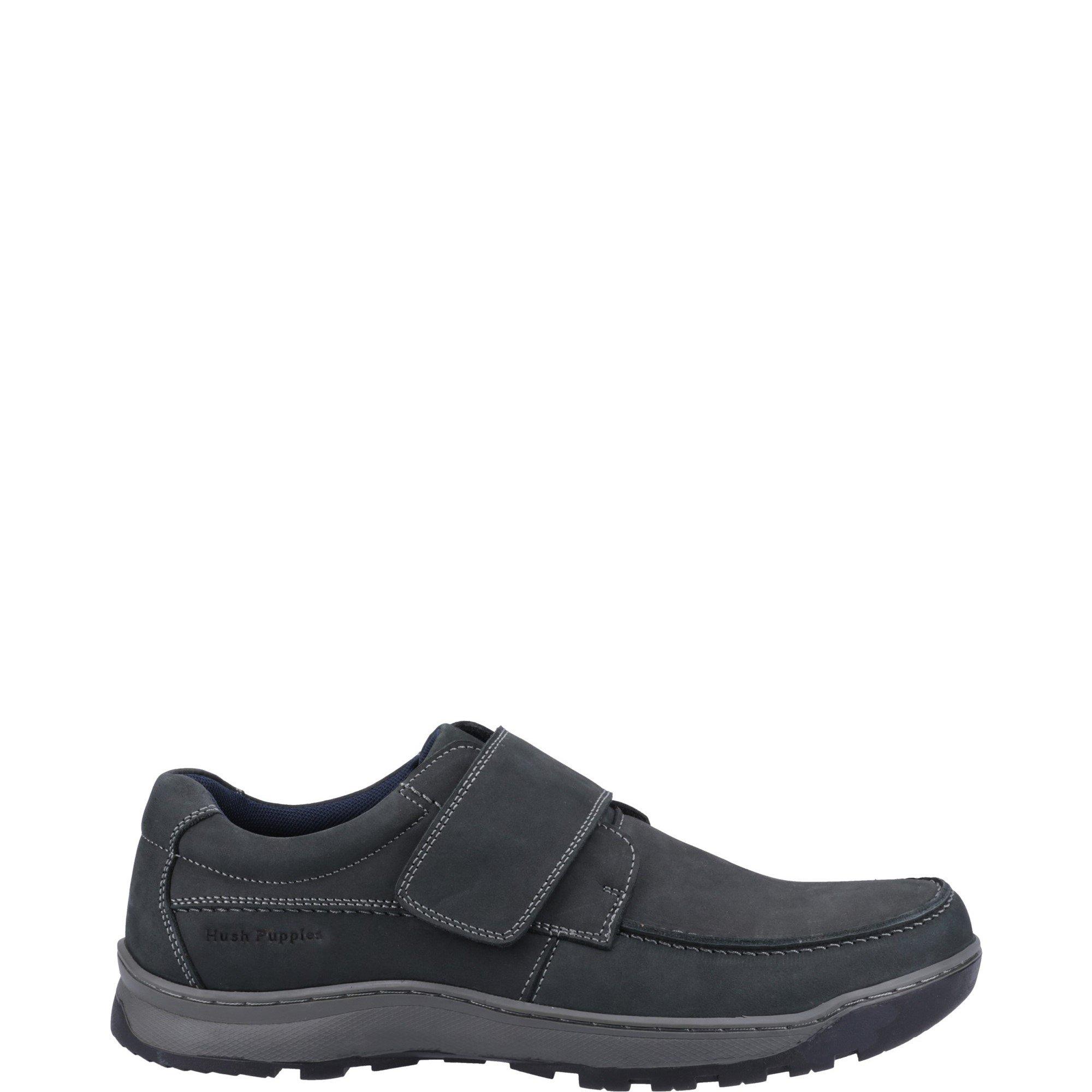 Navy - Hush Puppies - Casper Touch Fastening Shoes - 1