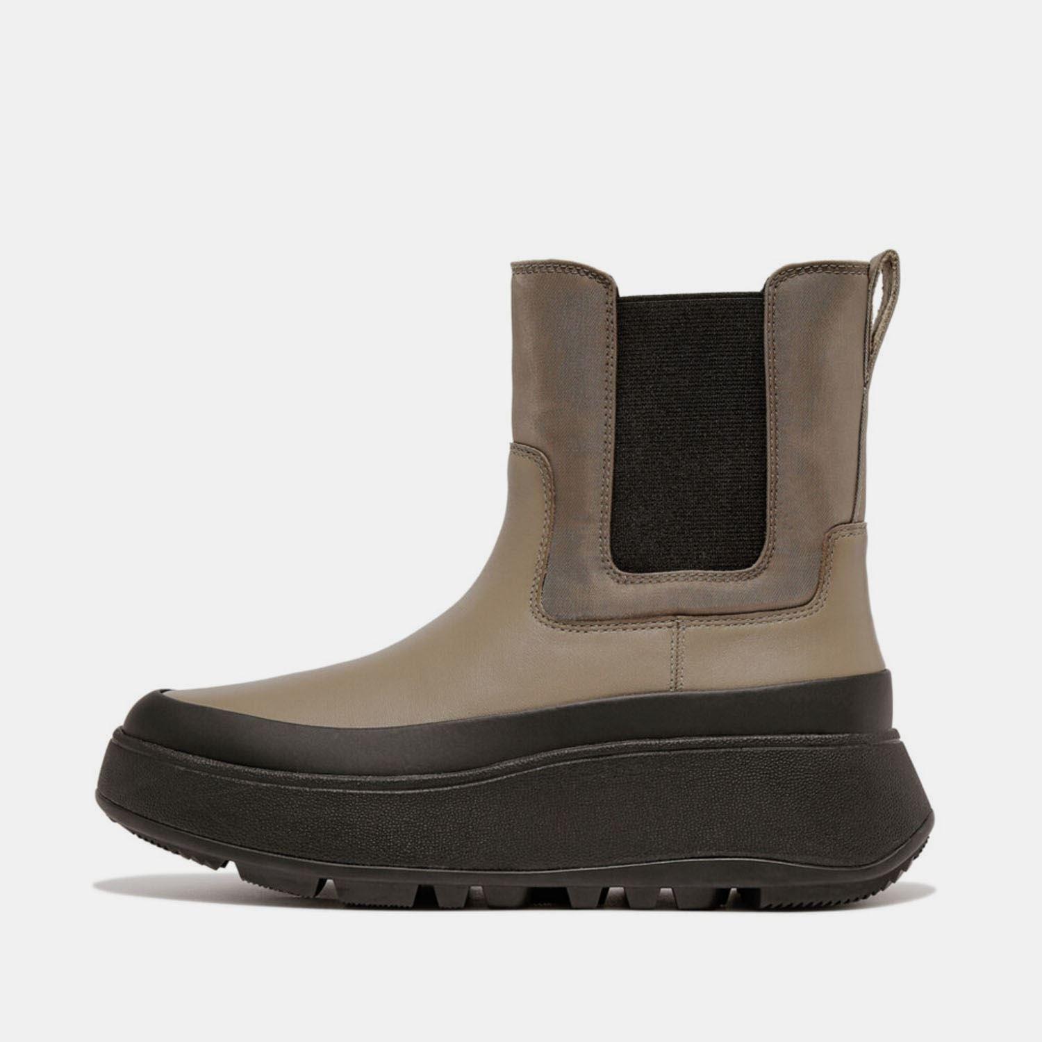 F-Mode Water-Resistant Flatform Chelsea Boots