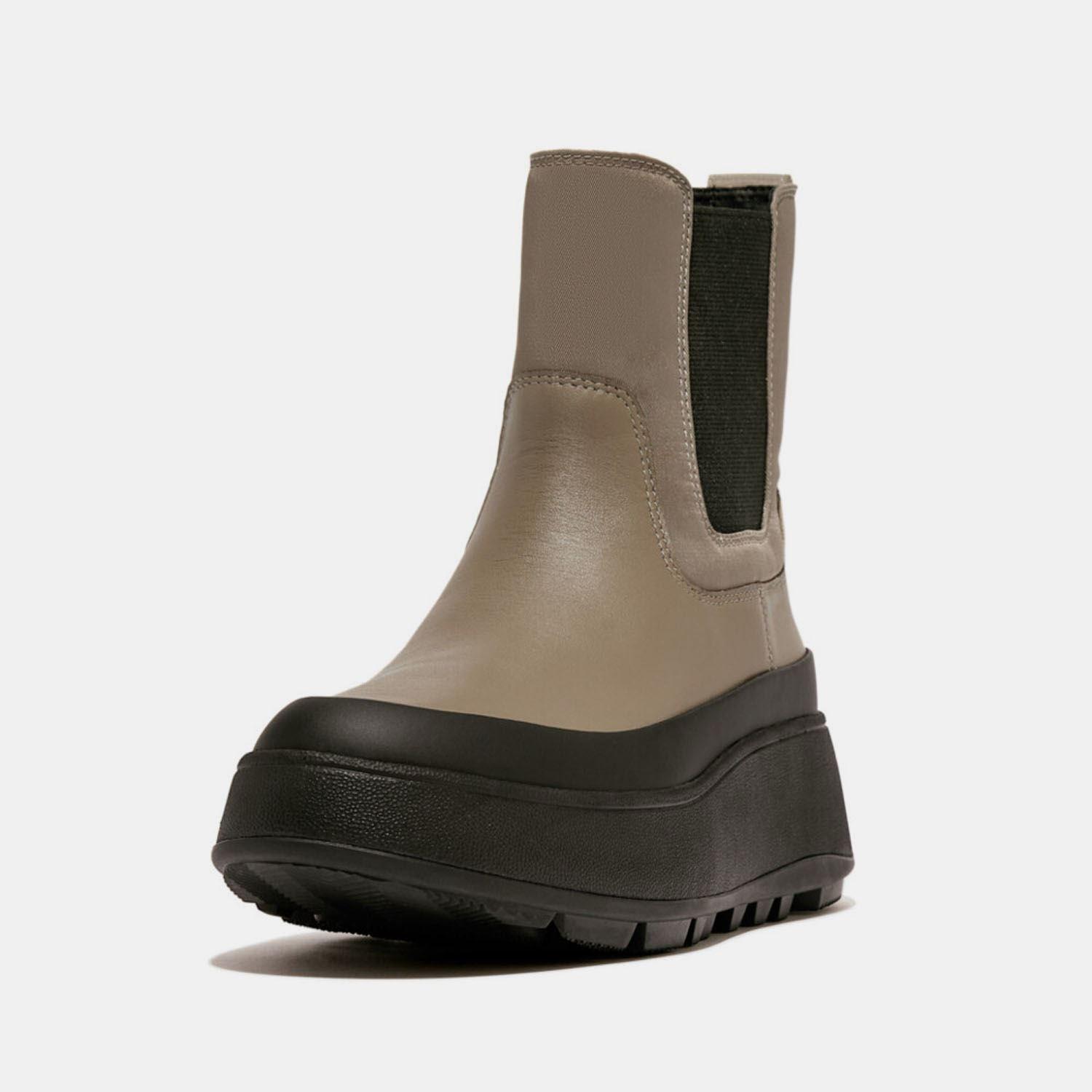 Grijs - FitFlop - F-Mode Water-Resistant Flatform Chelsea Boots - 2