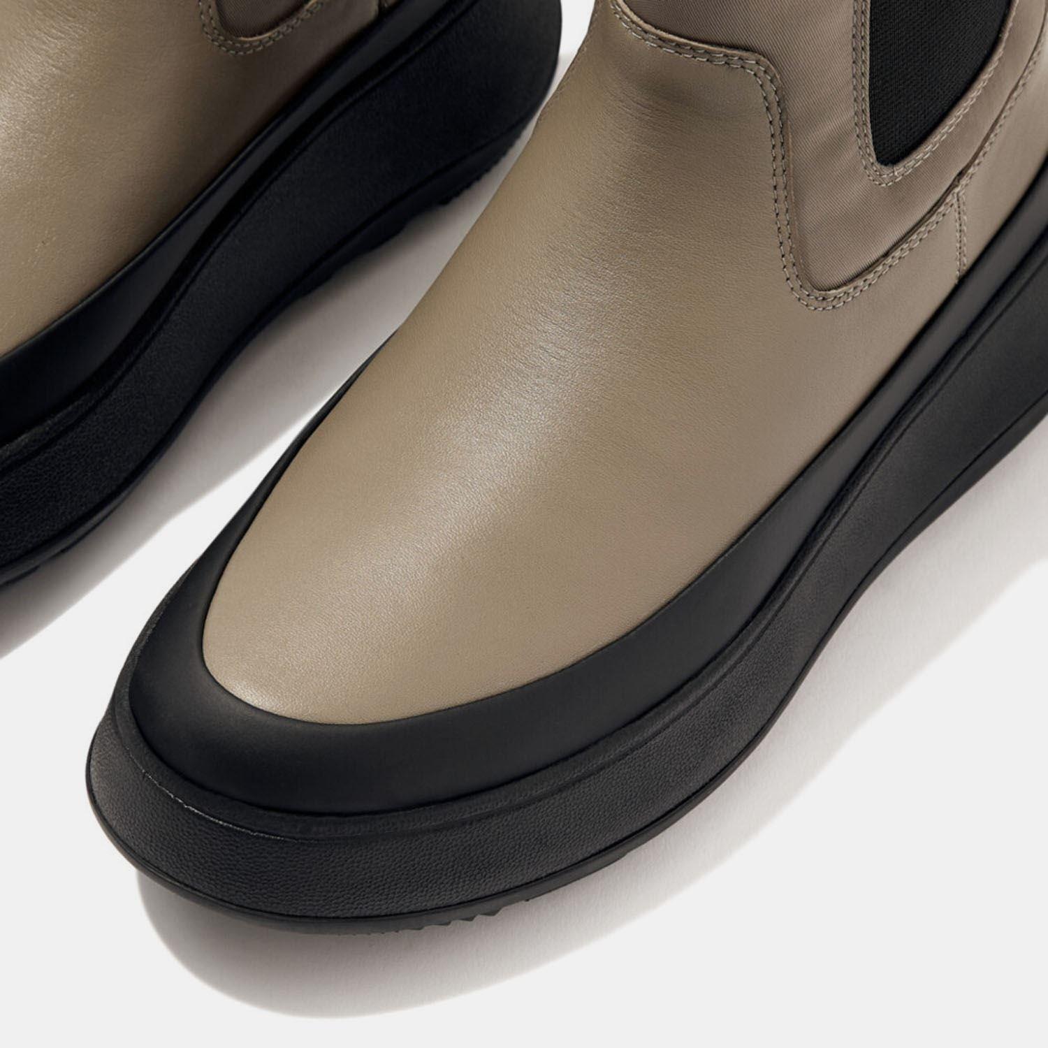 Grijs - FitFlop - F-Mode Water-Resistant Flatform Chelsea Boots - 4