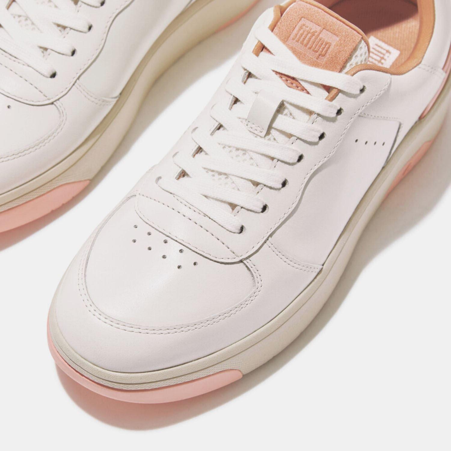 Wit Roze - FitFlop - Rally Evo Leather Trainers - 4