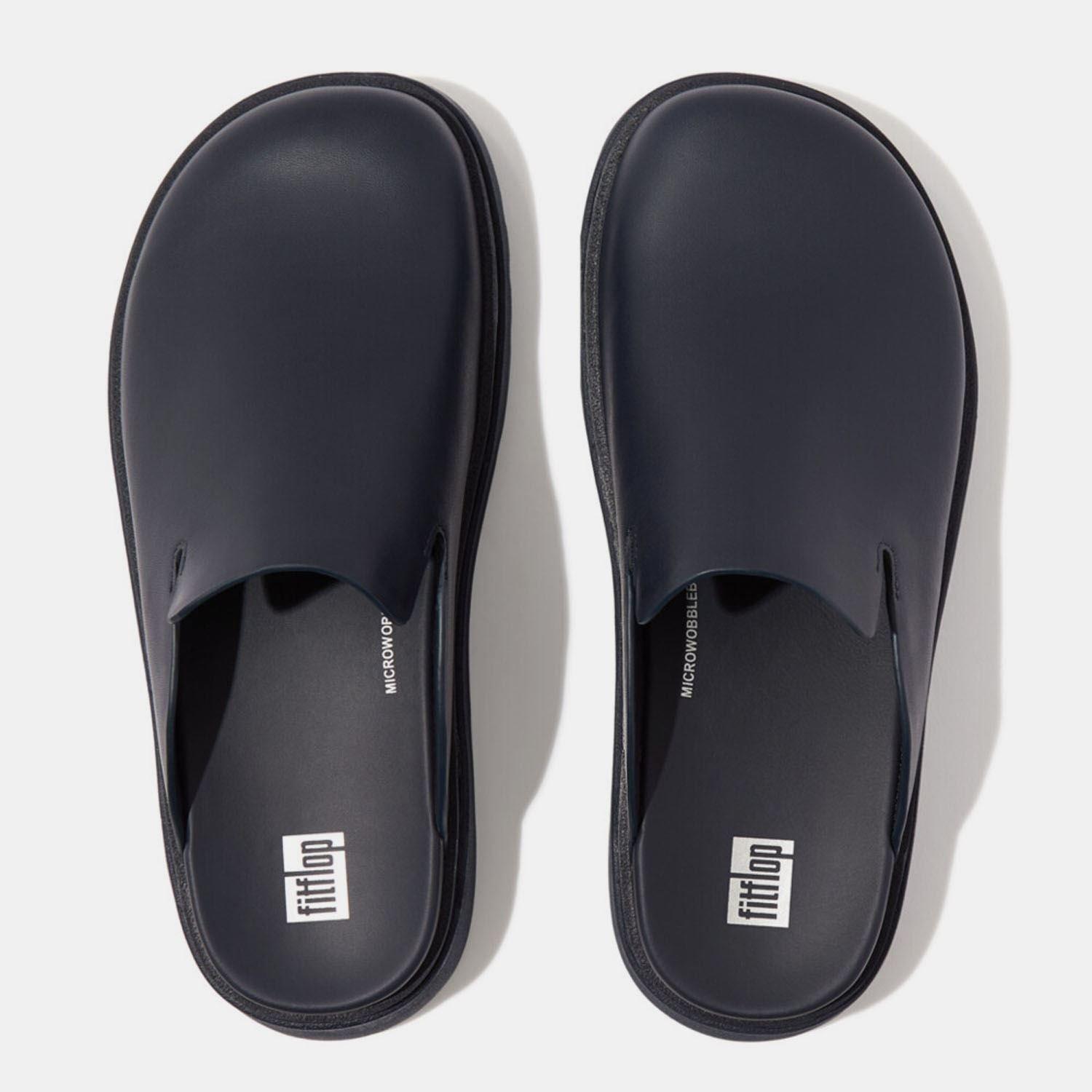 Marineblauw - FitFlop - Gen-FF Leather Mules - 5
