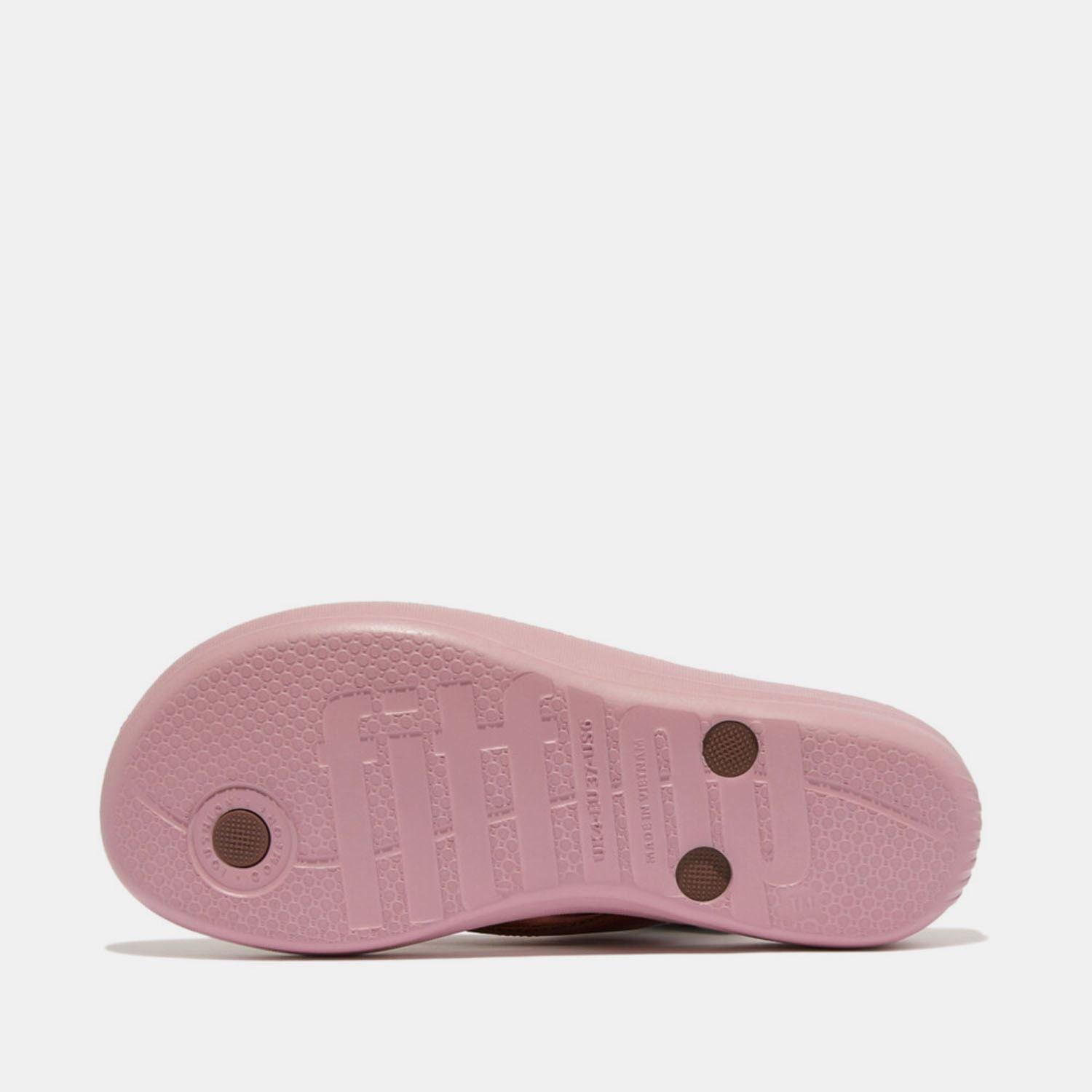 Brown - Fitflop - iQushion x Jim Thompson Leather Flip Flops - 3