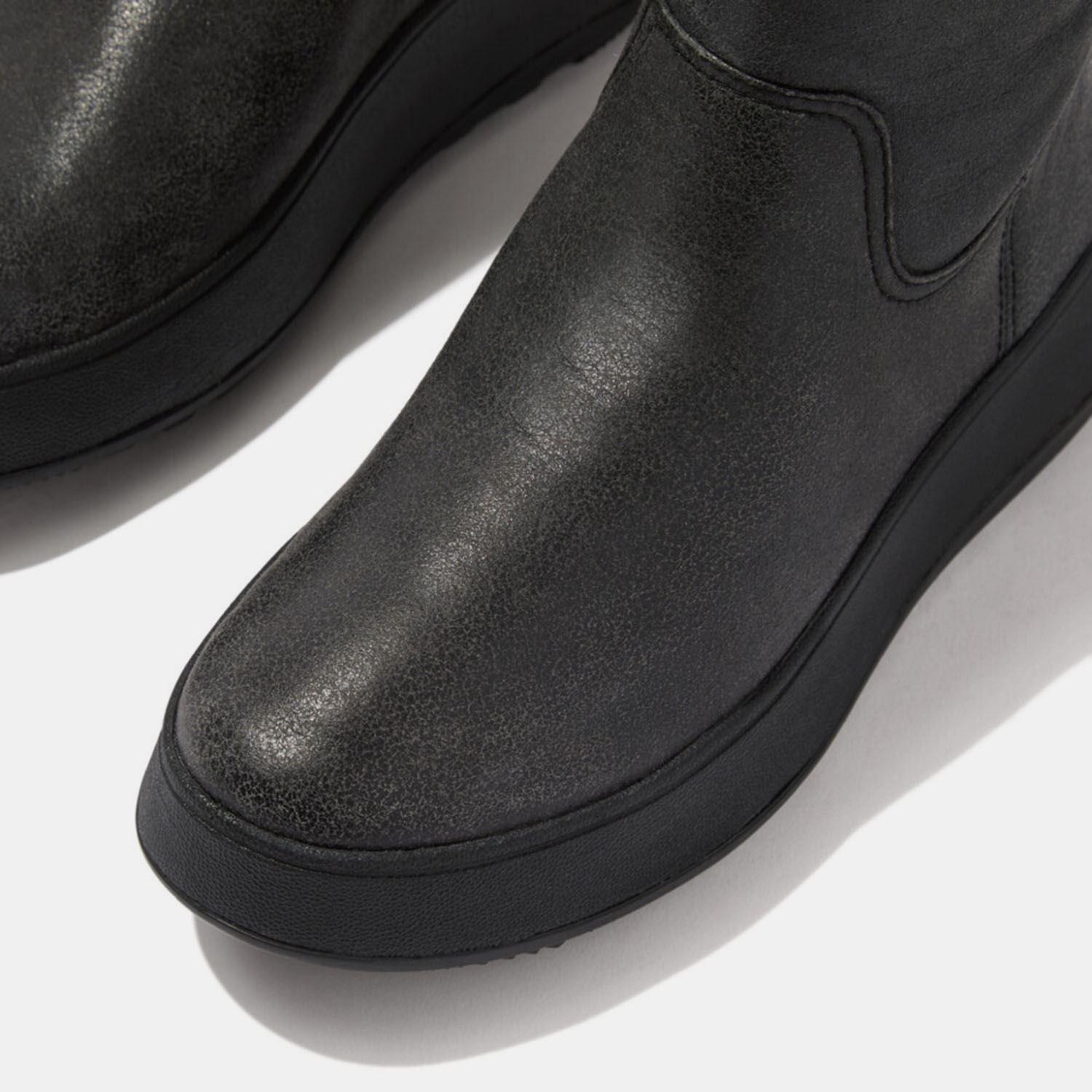Noir - FitFlop - F-Mode Shearling Flatform Boots - 5