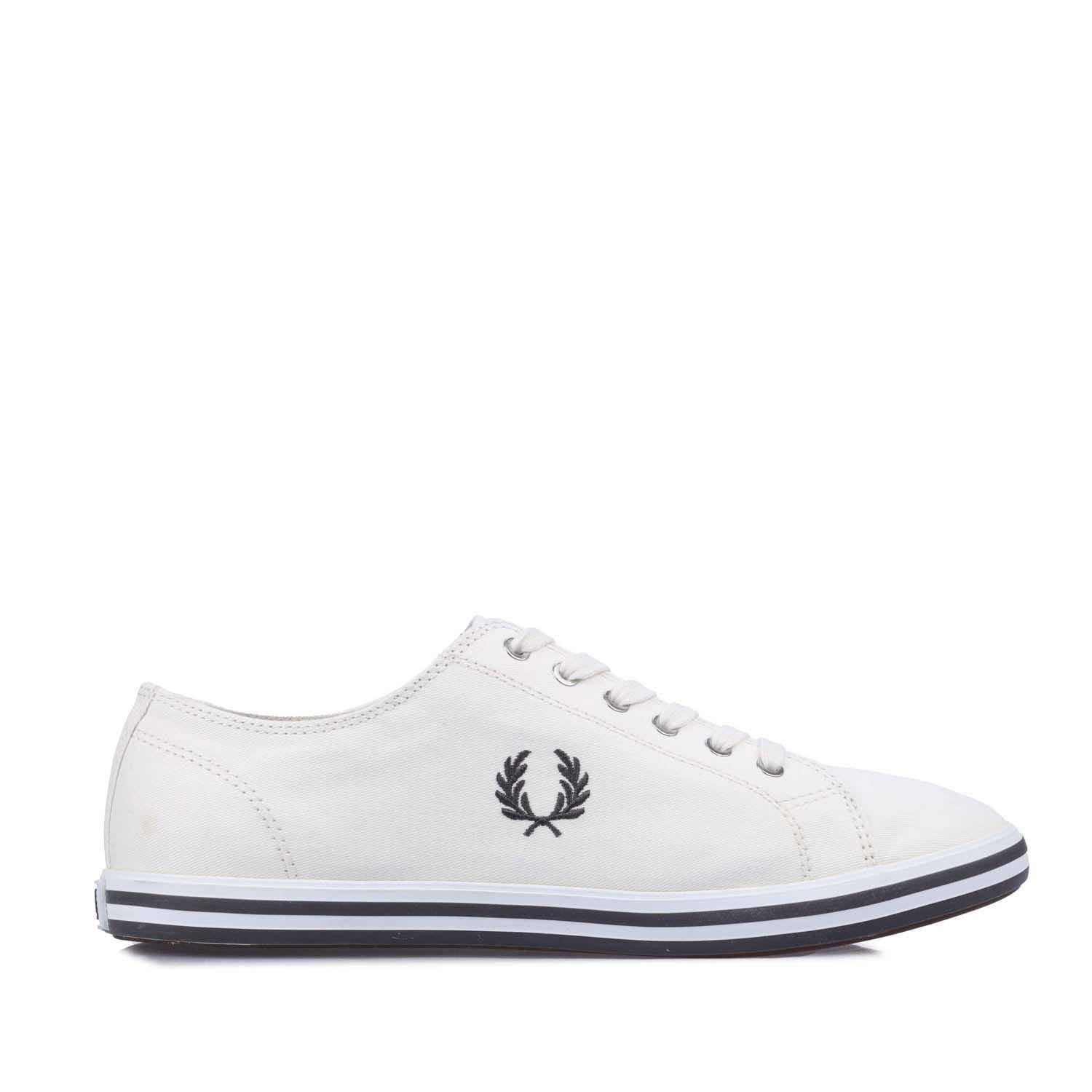 White - Fred Perry - Kingston Twill Trainers - 1