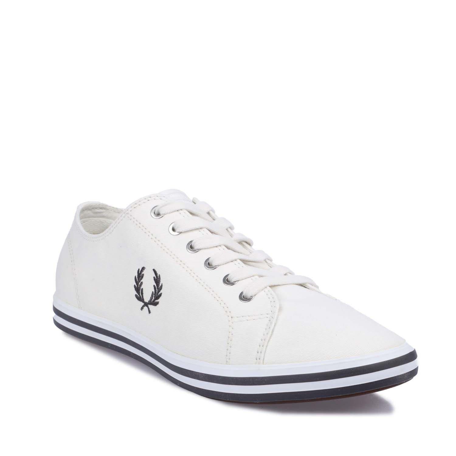 White - Fred Perry - Kingston Twill Trainers - 2