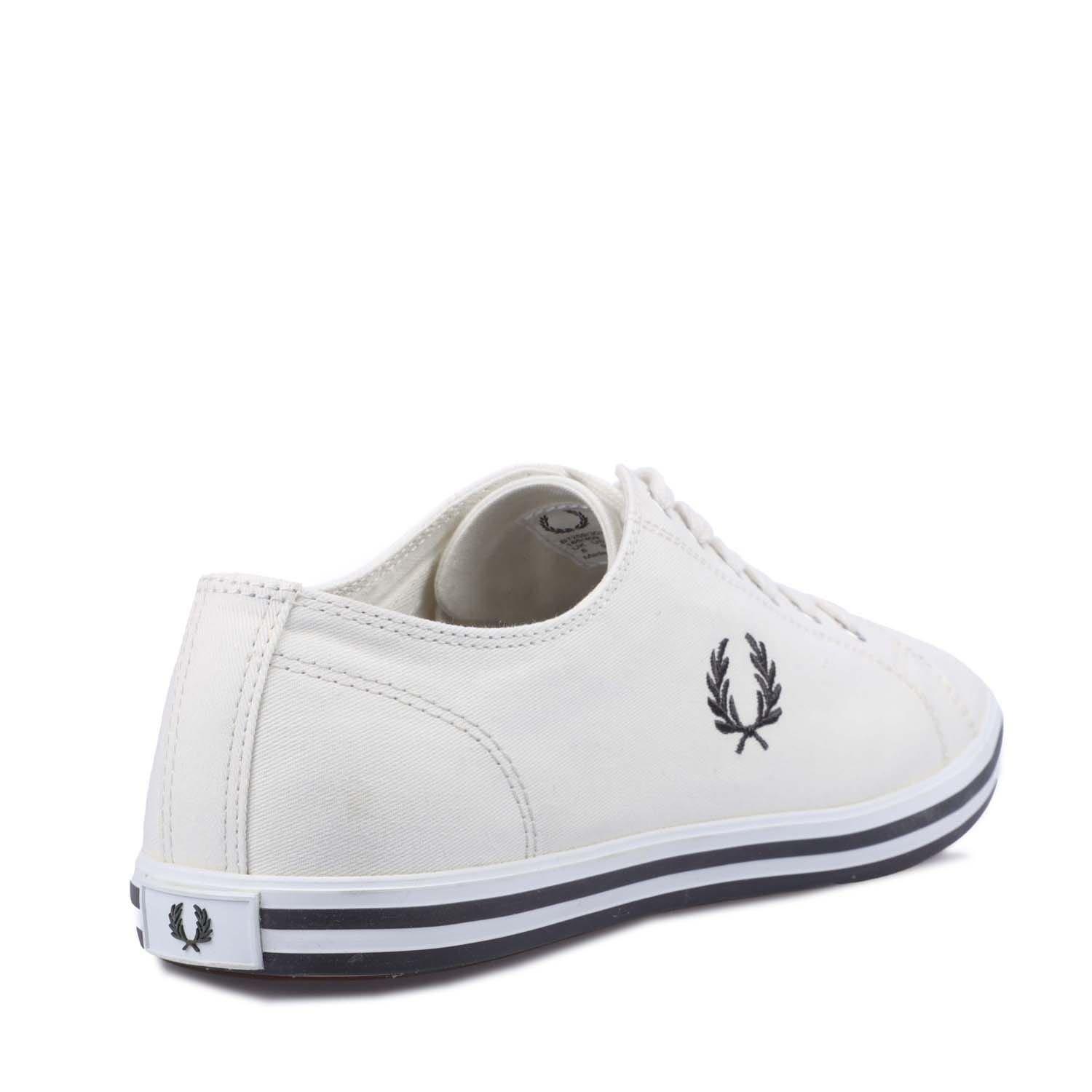 White - Fred Perry - Kingston Twill Trainers - 3