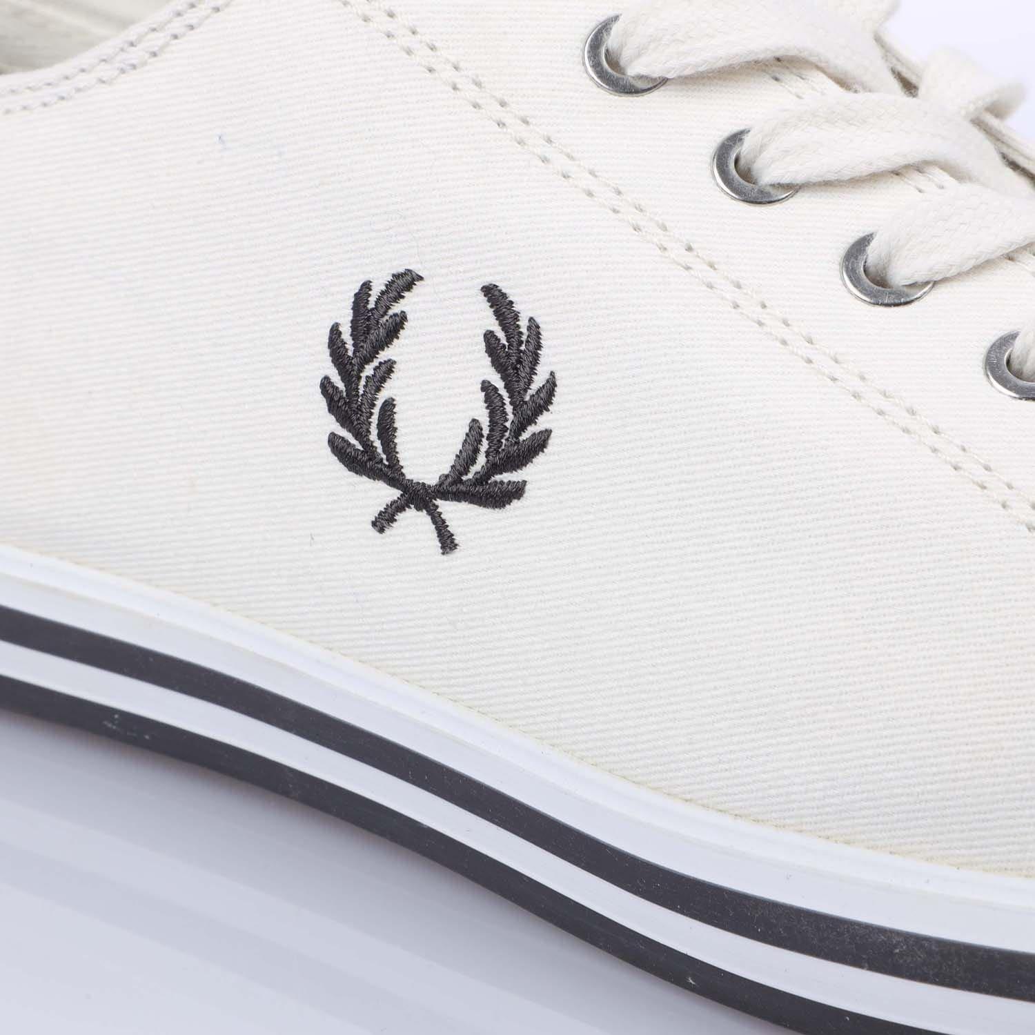 White - Fred Perry - Kingston Twill Trainers - 5