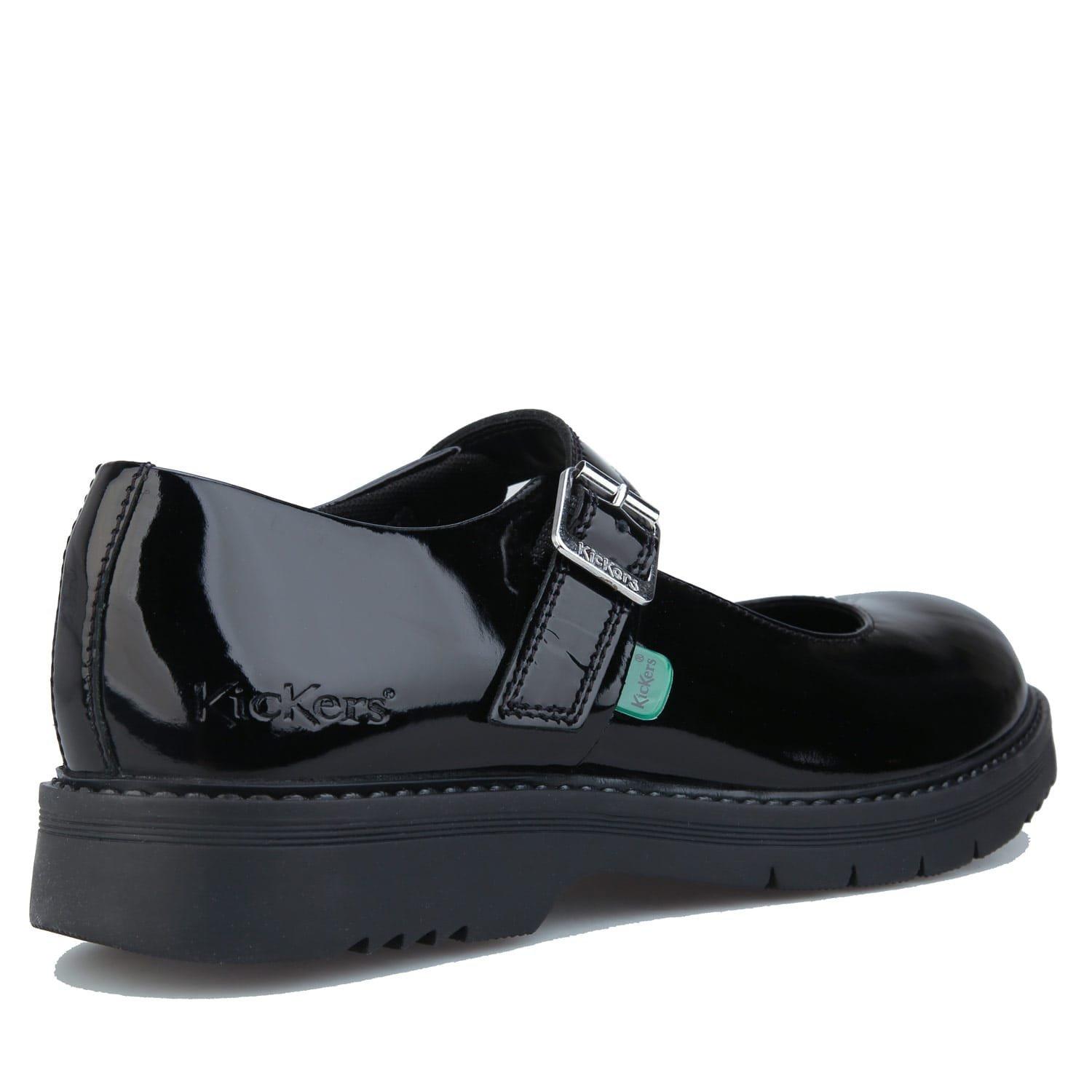 Black - Kickers - Finley Patent Shoes - 3