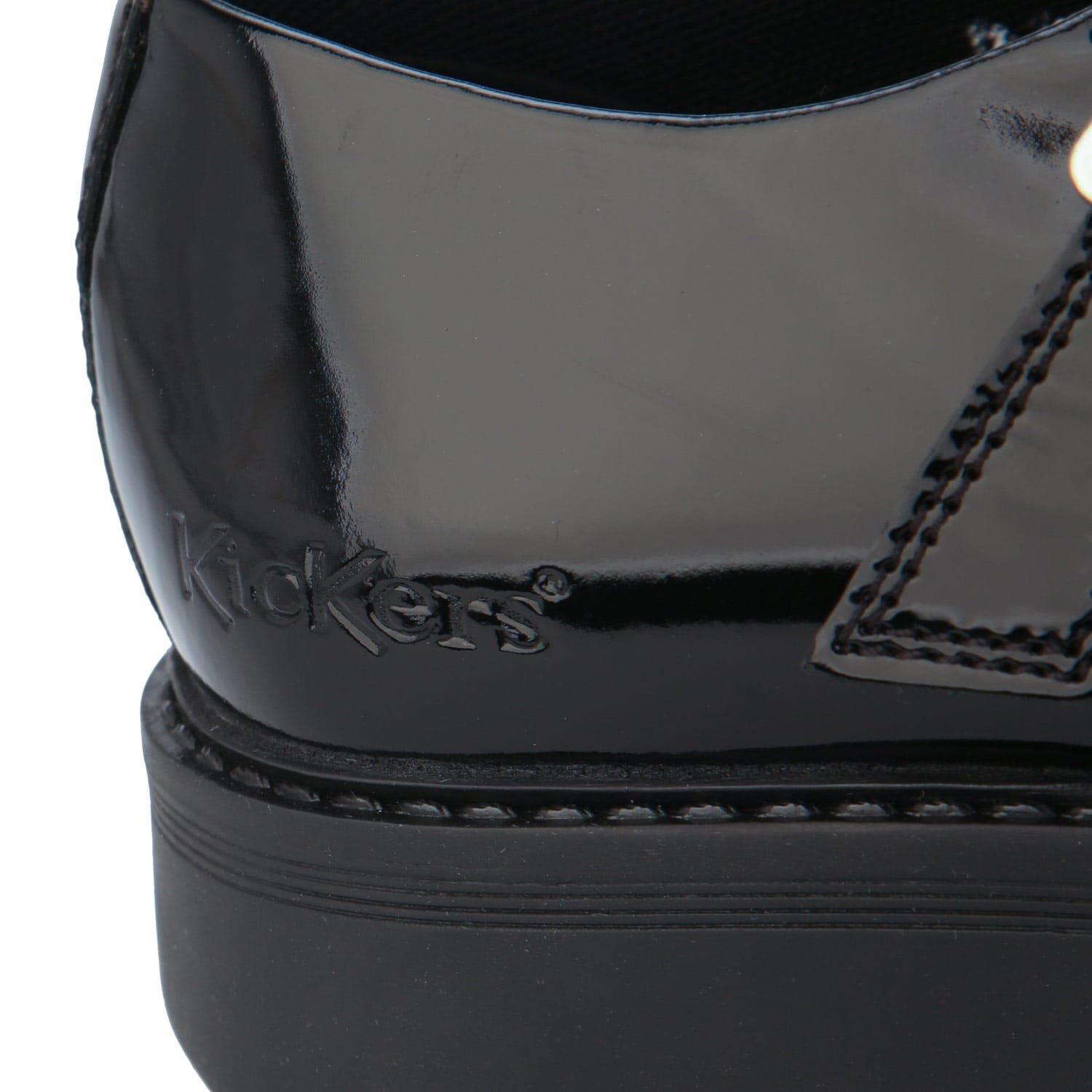 Black - Kickers - Finley Patent Shoes - 6