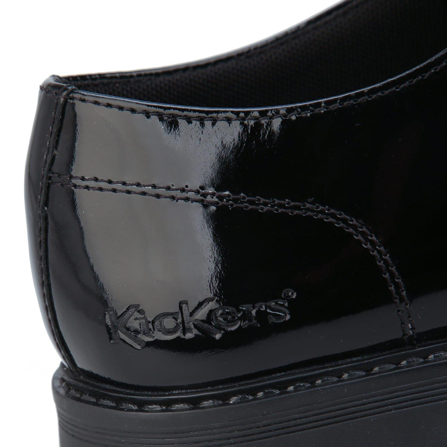 Black - Kickers - Finley Lace Up Patent Shoes - 6