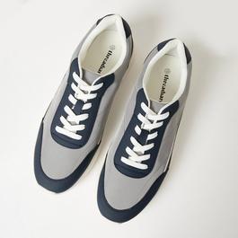 Threadbare Retro Panelled Court Trainers