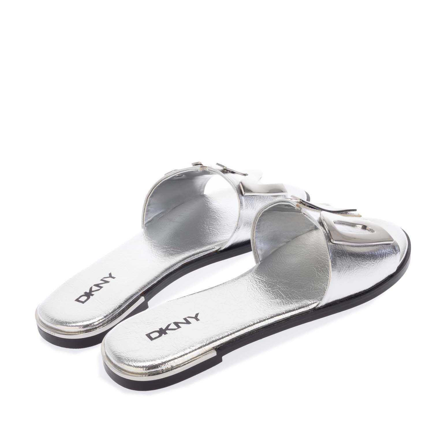 Silver - DKNY - Waltz Flat Sandal - 2