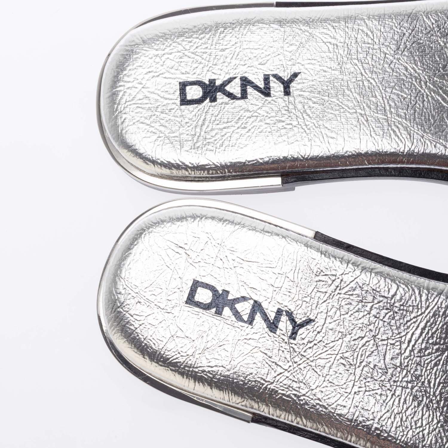 Silver - DKNY - Waltz Flat Sandal - 4