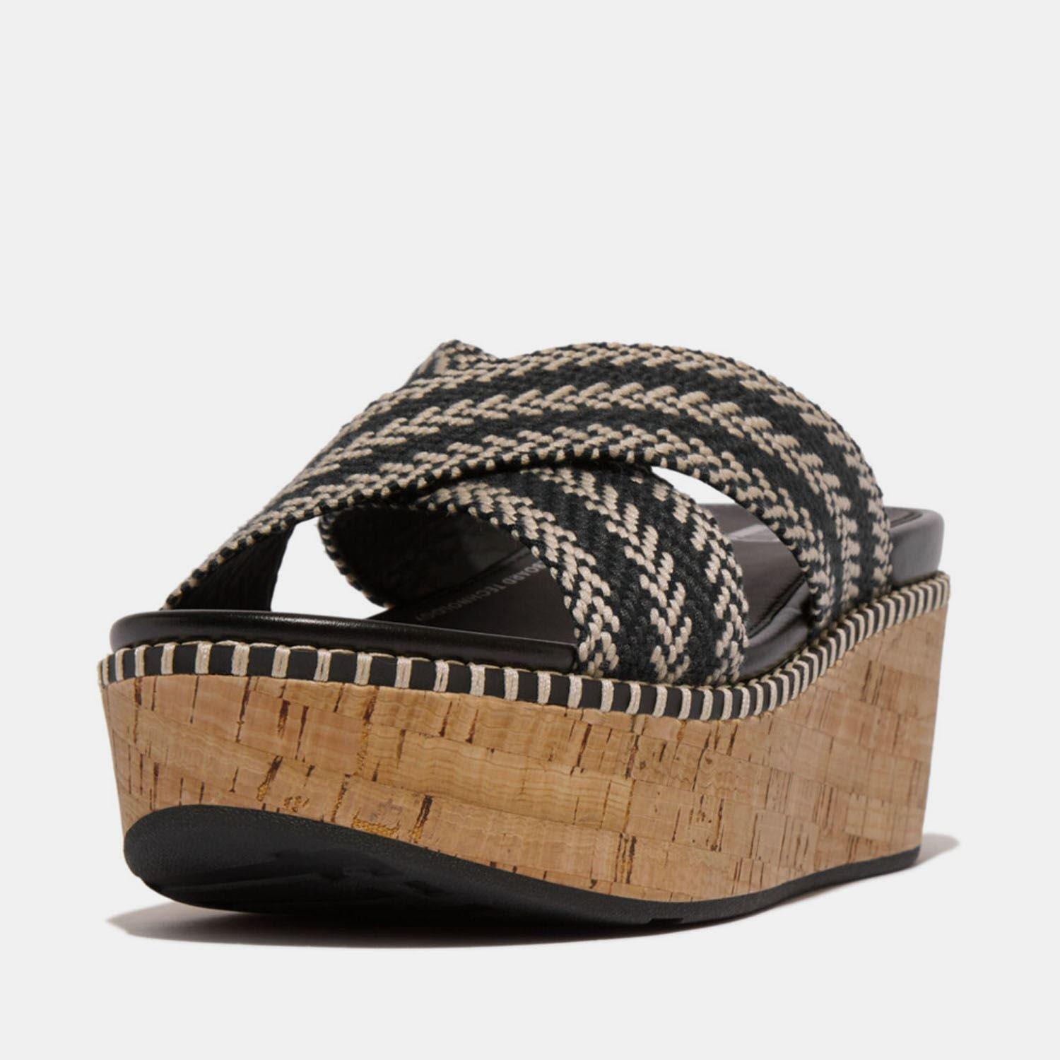 Zwart - FitFlop - Eloise Wedge Cross Sliders - 2