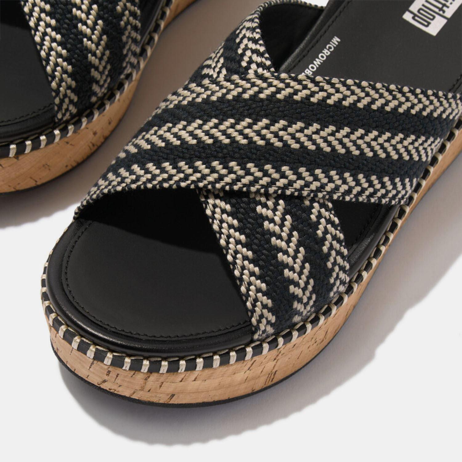 Zwart - FitFlop - Eloise Wedge Cross Sliders - 4