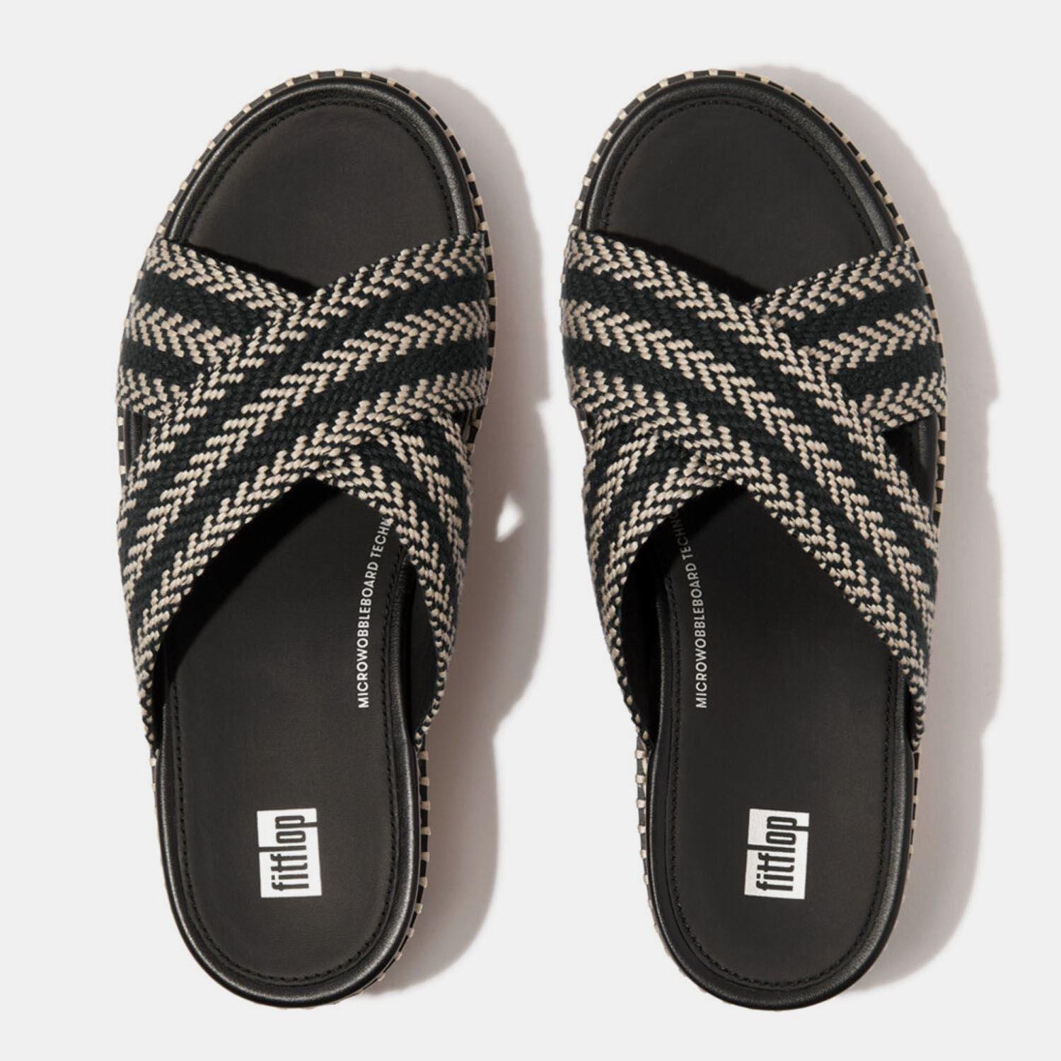 Zwart - FitFlop - Eloise Wedge Cross Sliders - 5