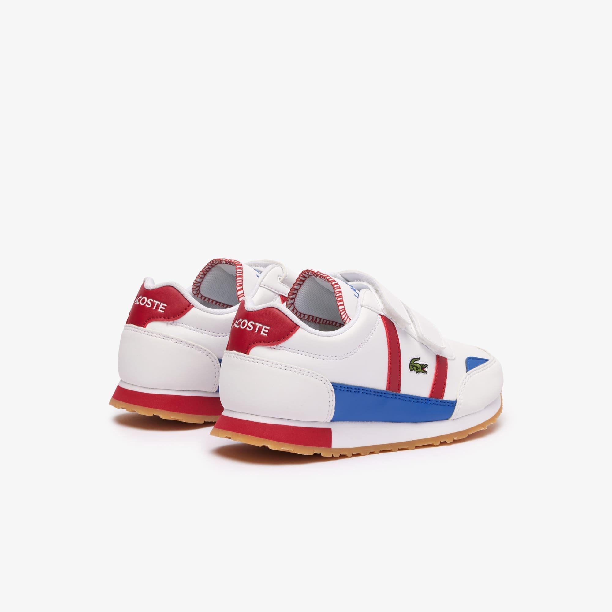 White Red - Lacoste - Childrens Partner Trainers - 3