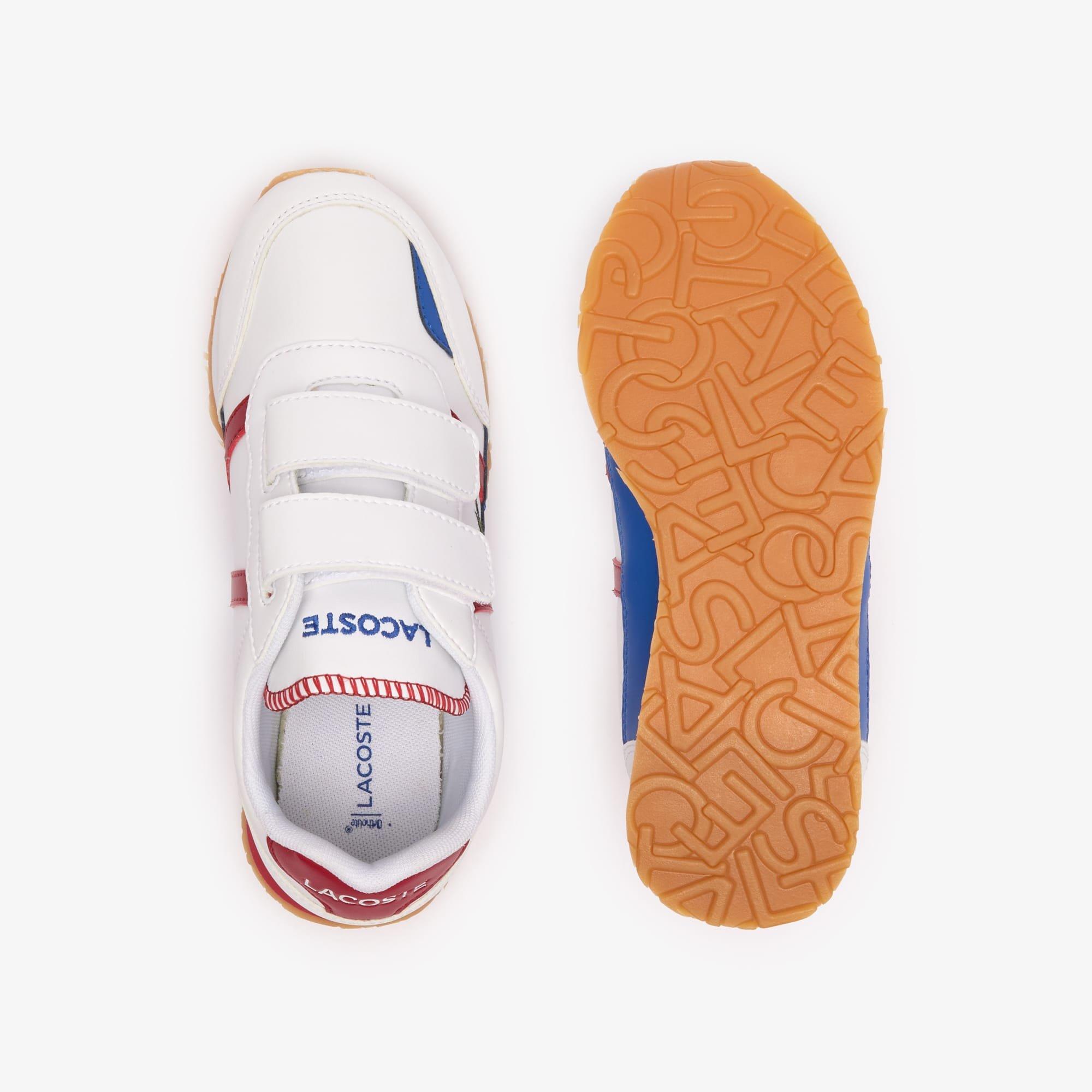 White Red - Lacoste - Childrens Partner Trainers - 4
