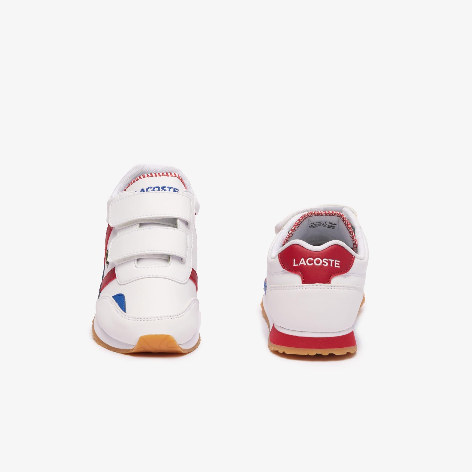 White Red - Lacoste - Childrens Partner Trainers - 5