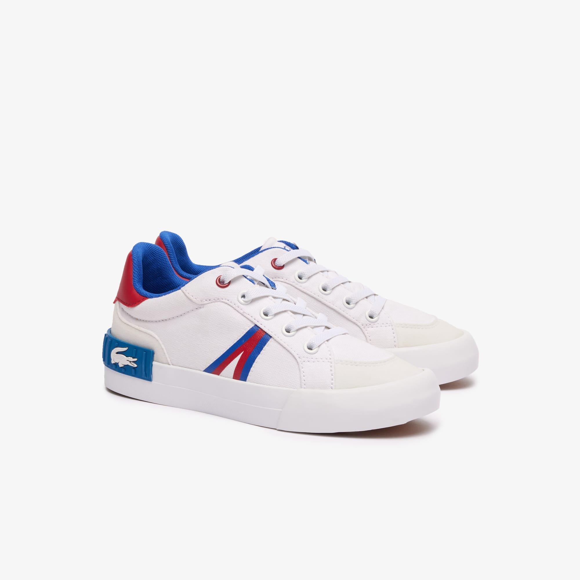 White Red - Lacoste - Childrens L004 Trainers - 2