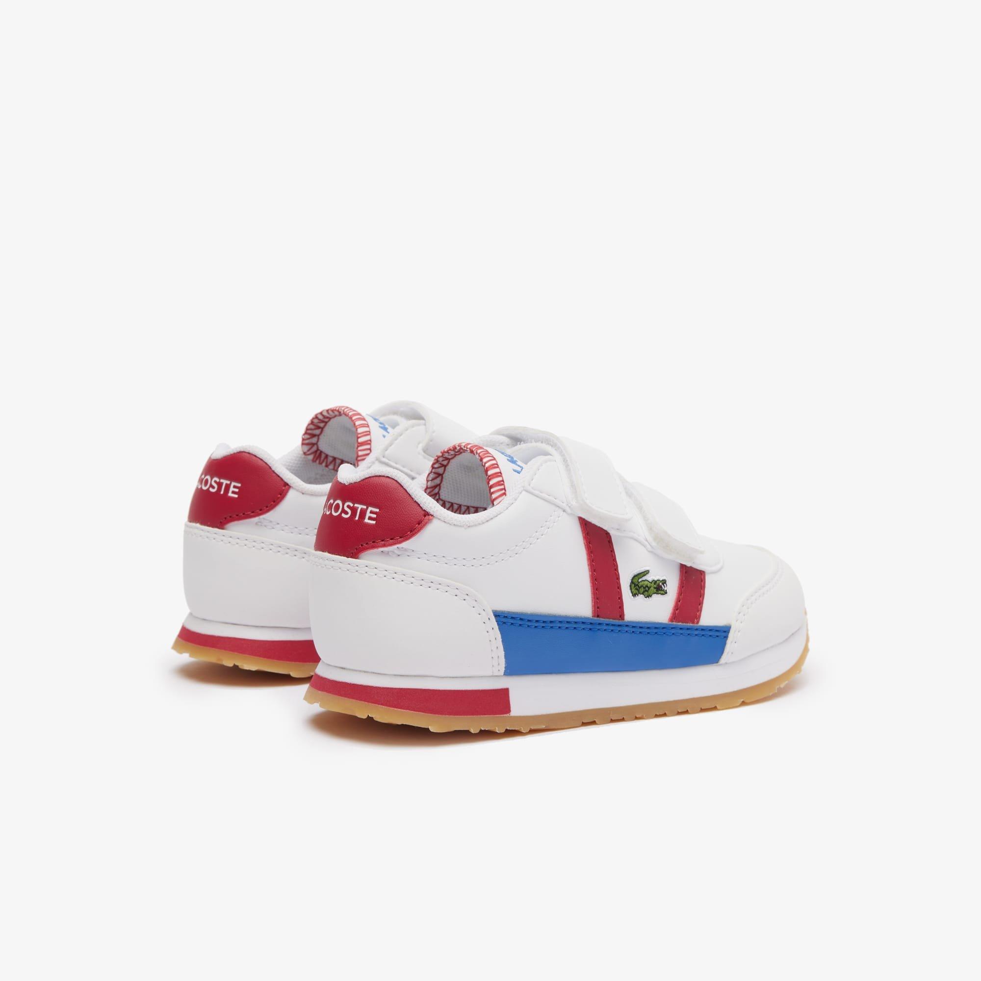 White Red - Lacoste - Kids' Low-Top Trainers - 3