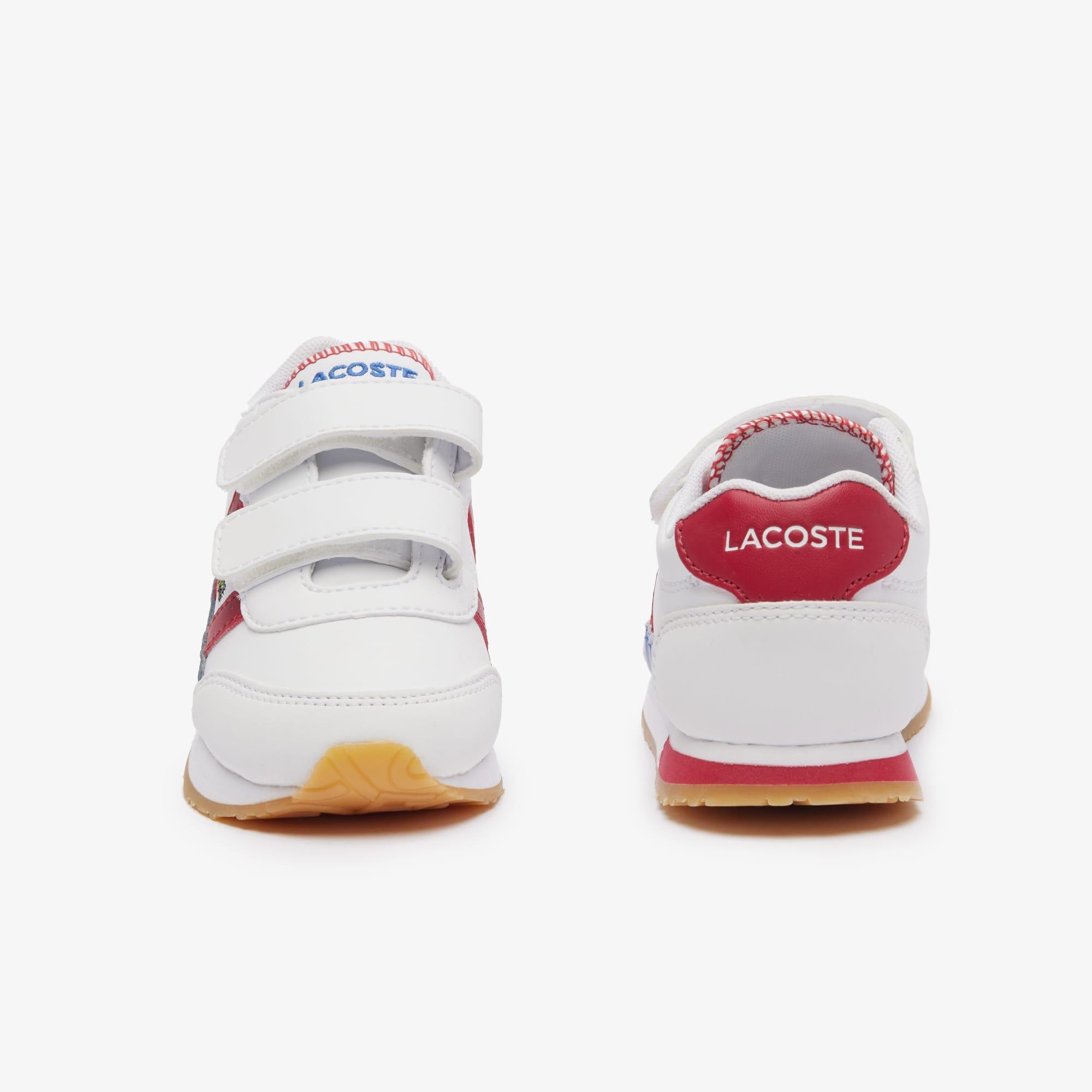 White Red - Lacoste - Kids' Low-Top Trainers - 5