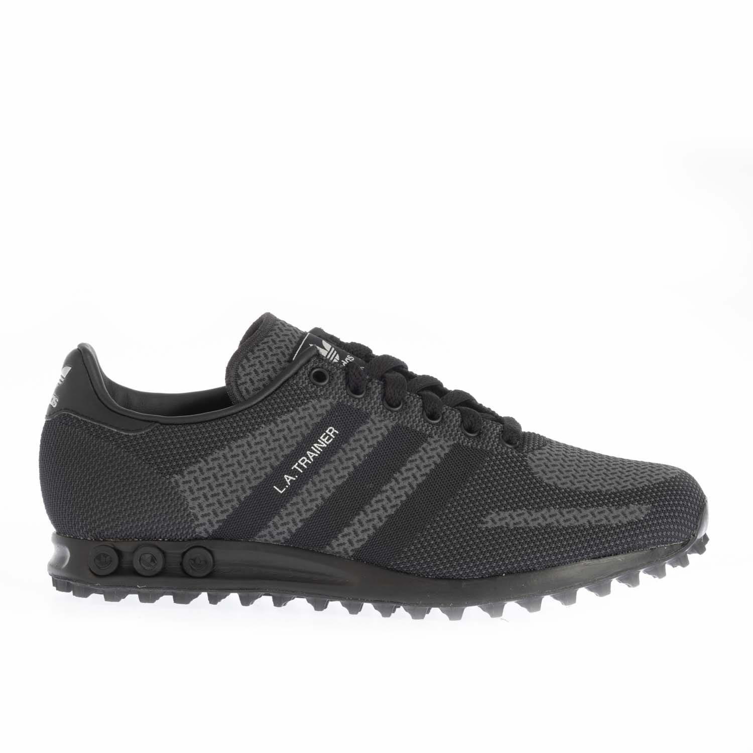 Black Grey - adidas Originals - LA Trainer Weave Trainers - 1