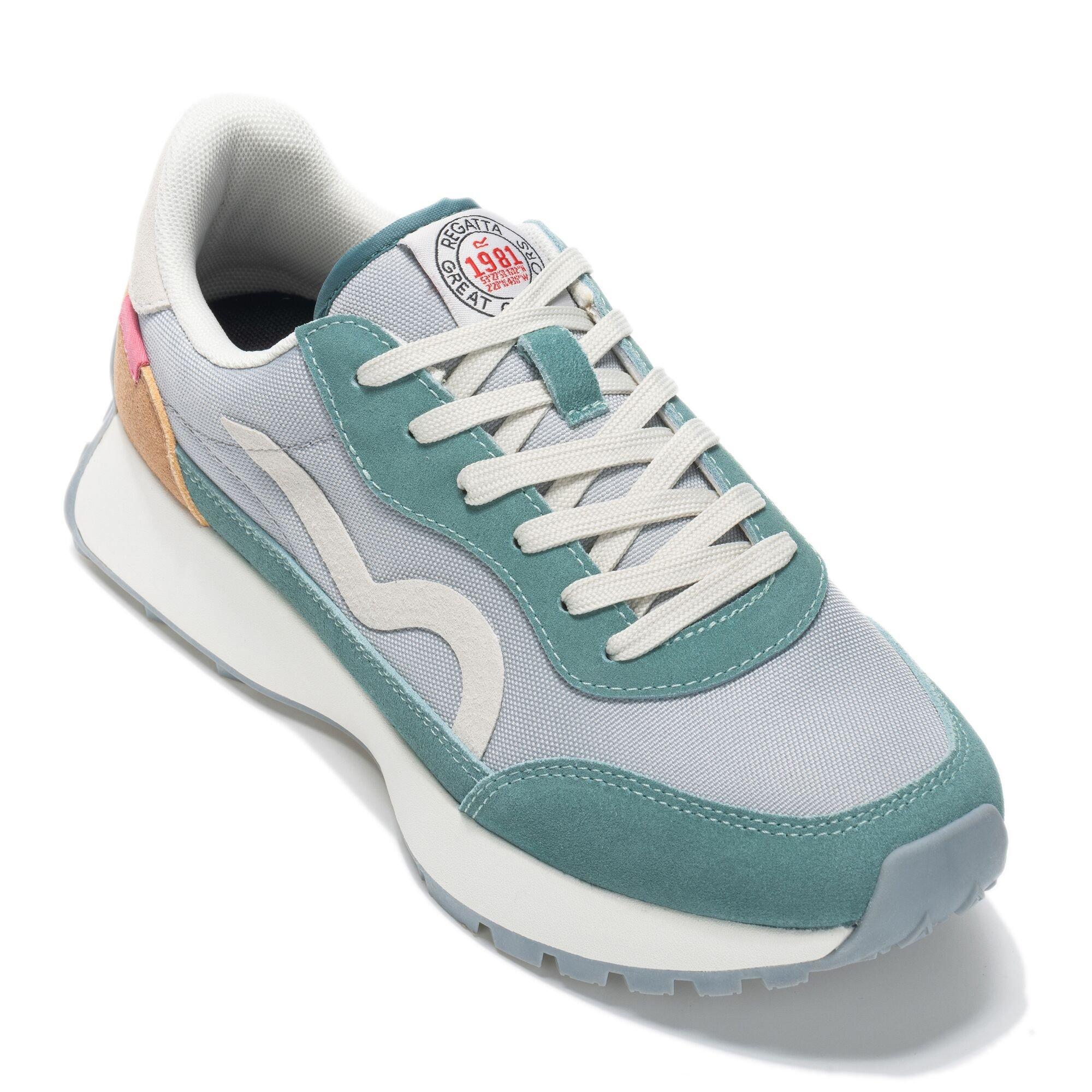 Grey/Ivy Moss - Regatta - Womens Marine Heritage II Trainers - 4