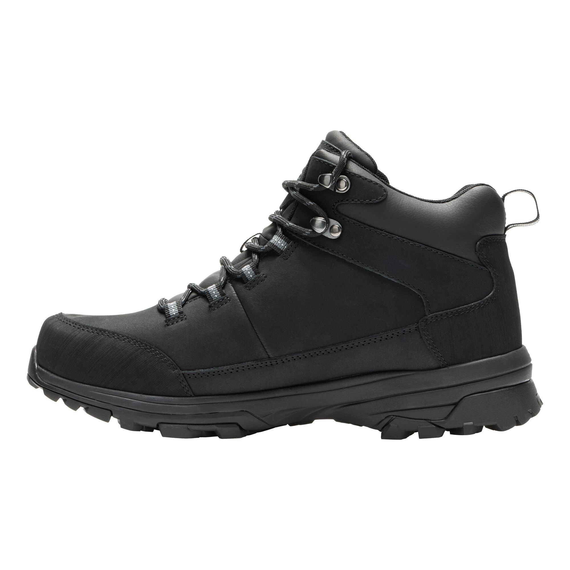 Black - Regatta - Mens Burrell Leather Waterproof Walking Boots - 9
