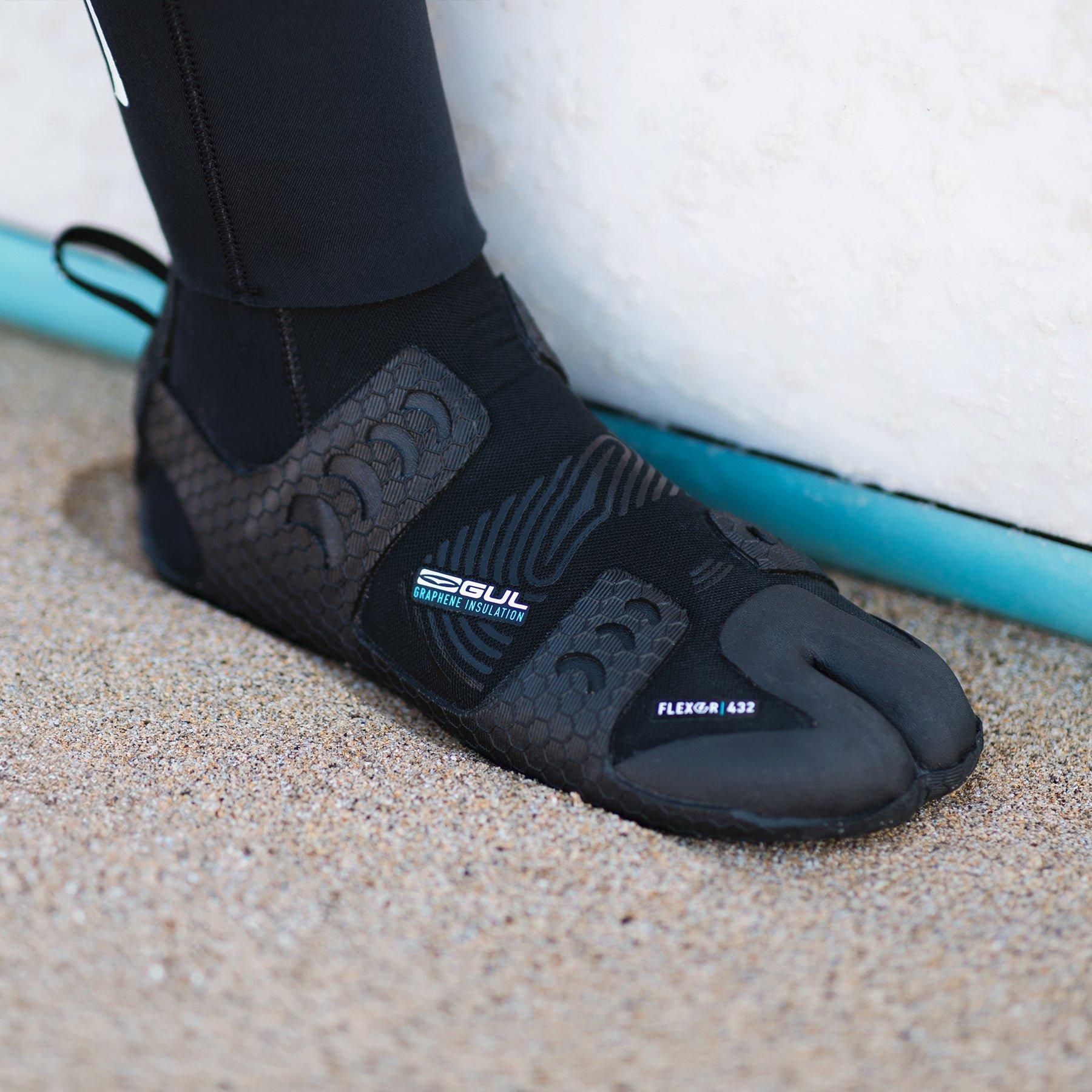 Recore/Black - Gul - FLEXOR 4/3/2MM SPLIT TOE WETSUIT BOOT - 6