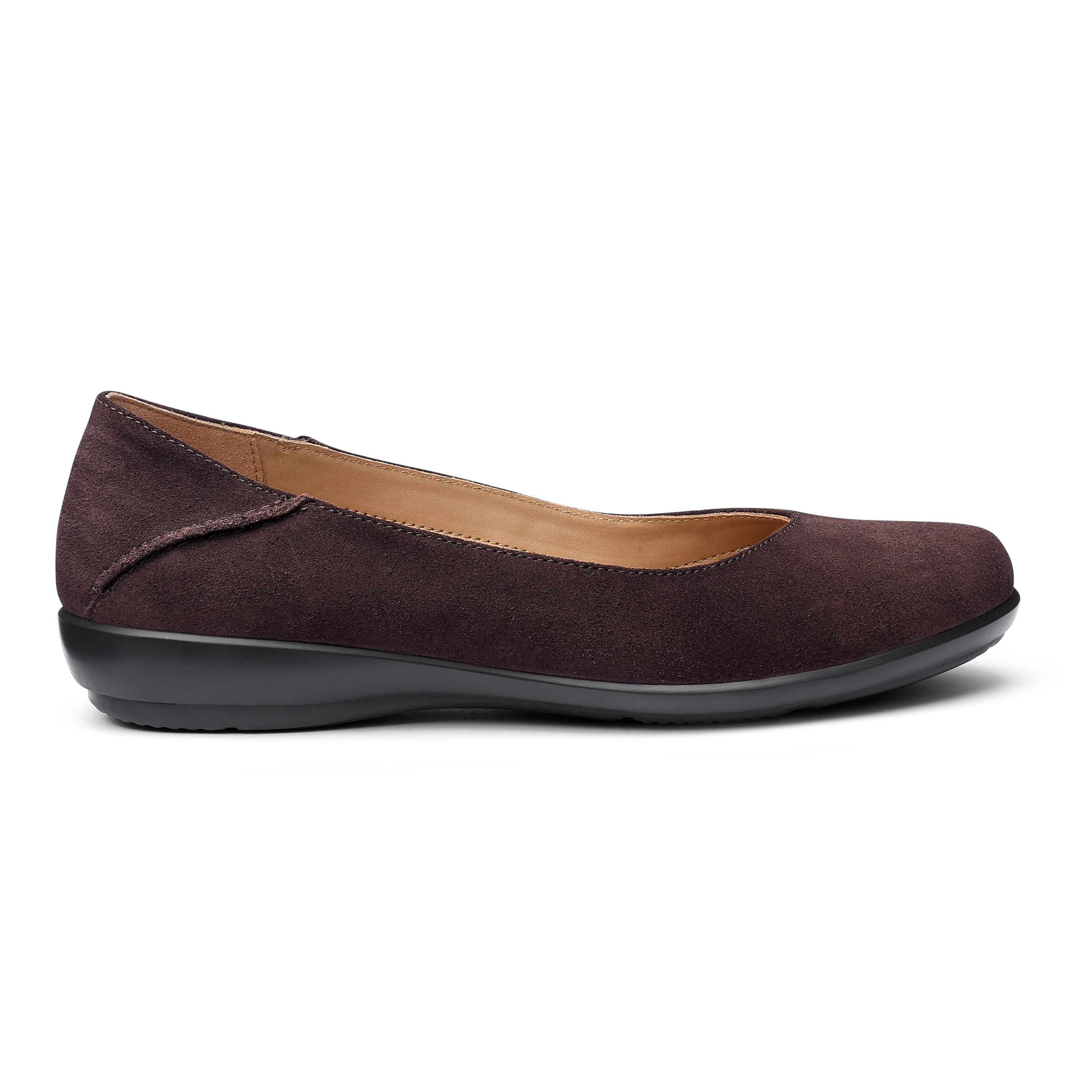 Chocolate - Hotter - Birdie Standard Fit Ballerina Pumps - 1