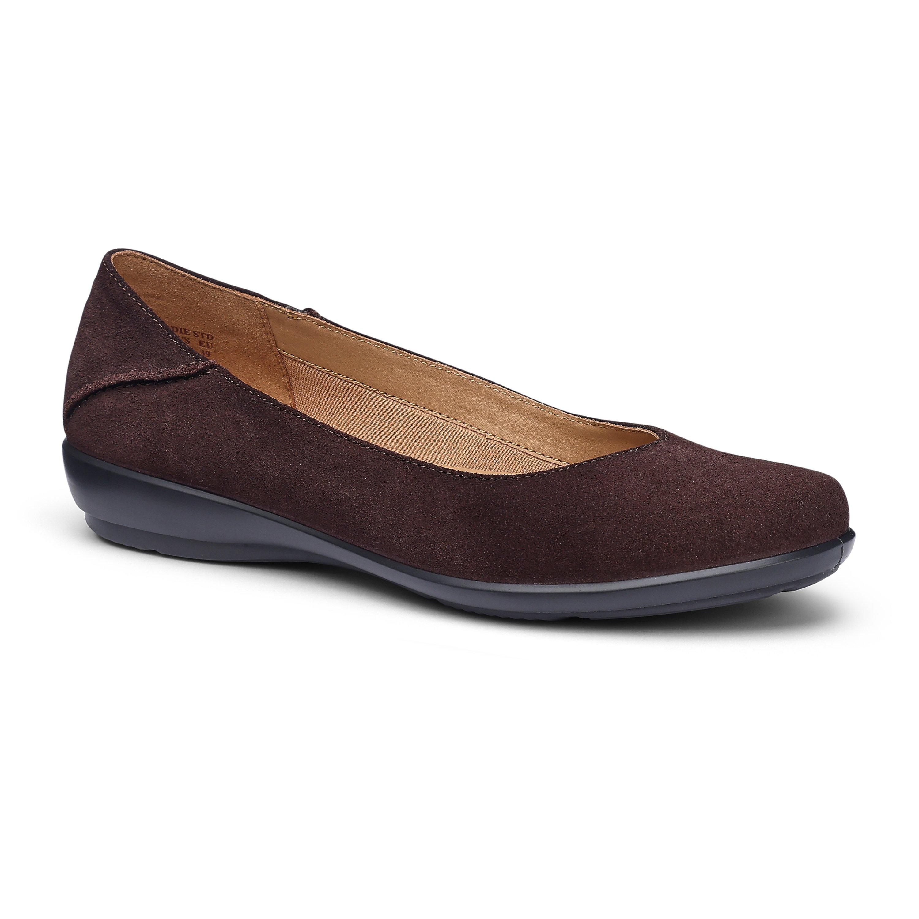 Chocolate - Hotter - Birdie Standard Fit Ballerina Pumps - 2