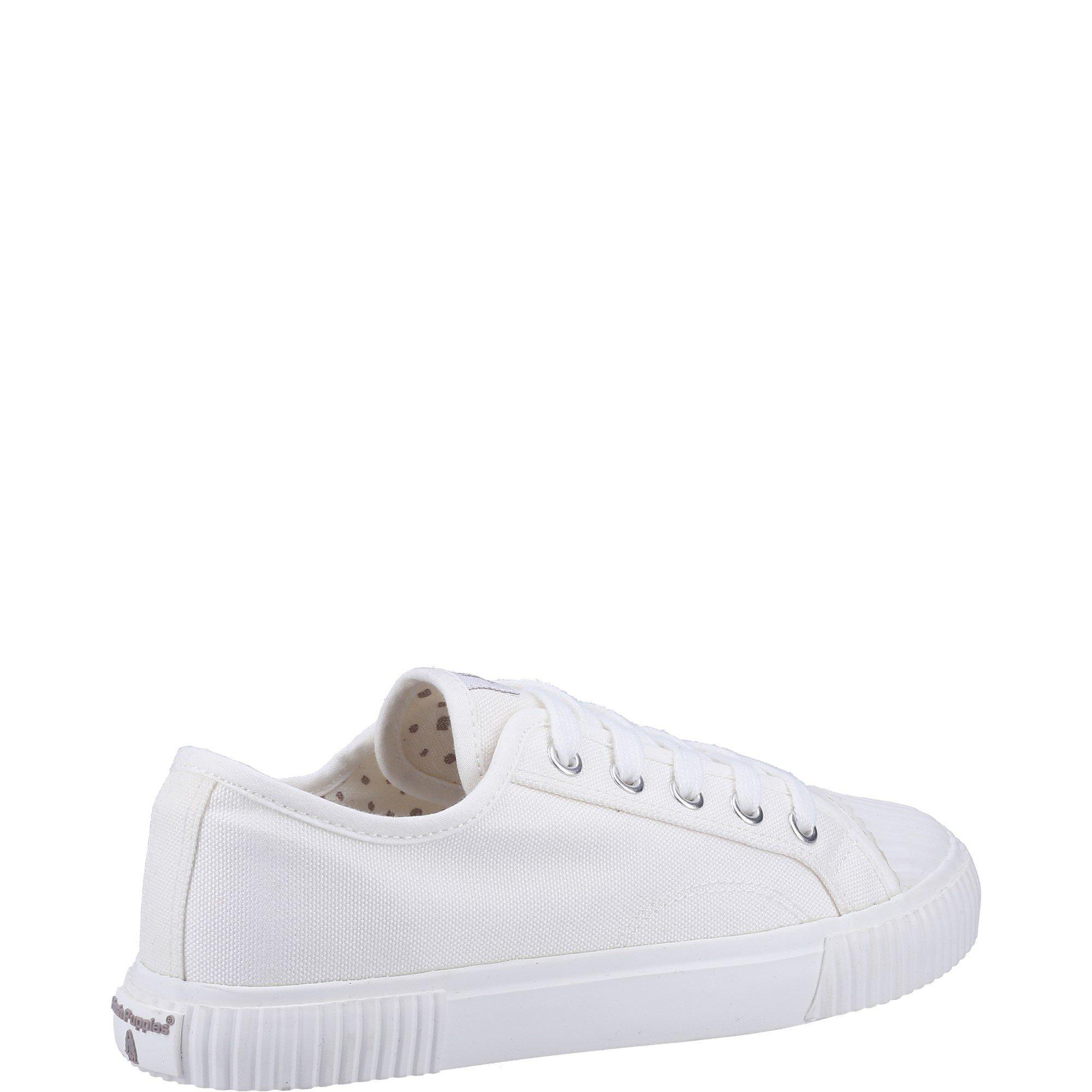 White - Hush Puppies - Women's Brooke Canvas Trainers - 3