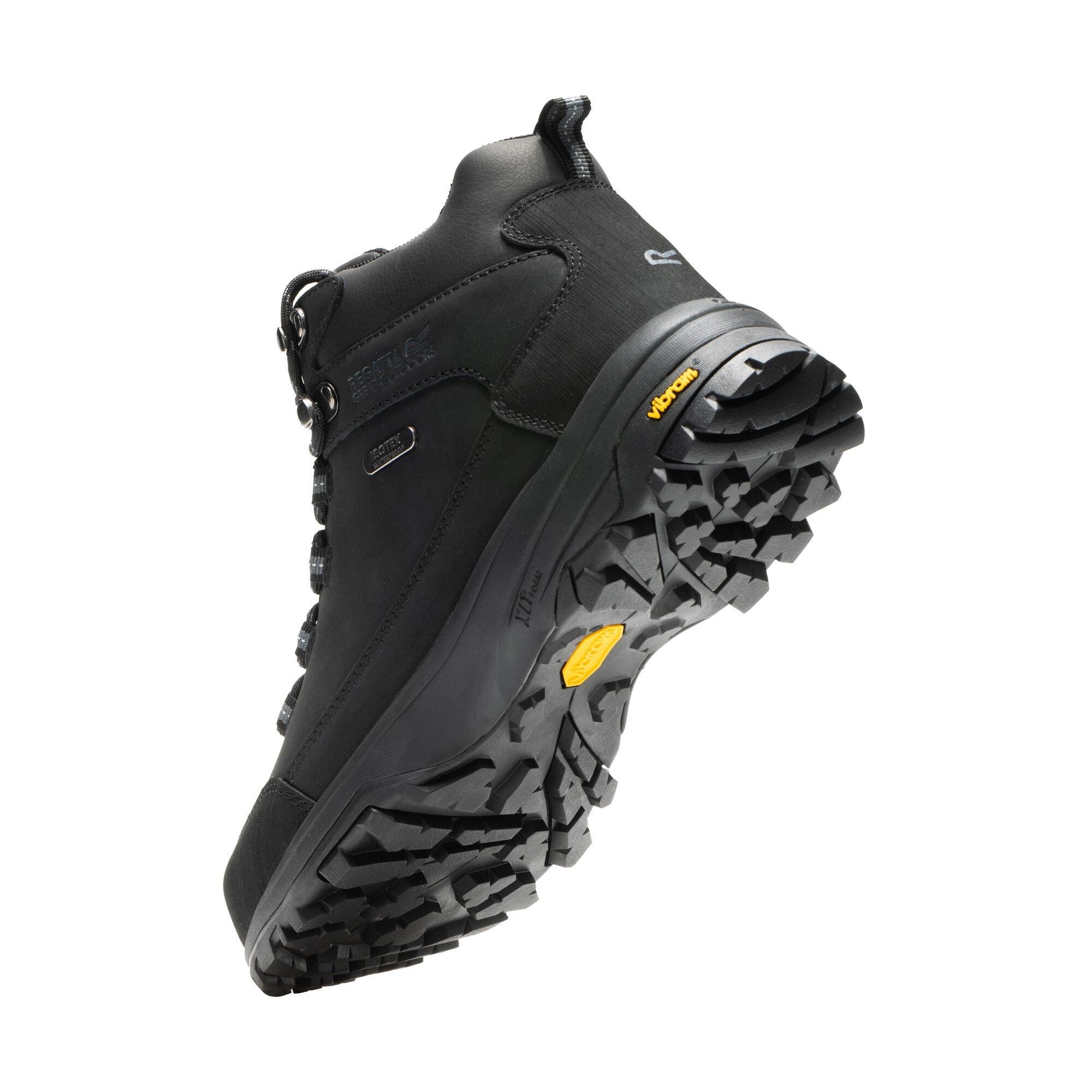 Black - Regatta - Womens Burrell Leather Waterproof Walking Boots - 6