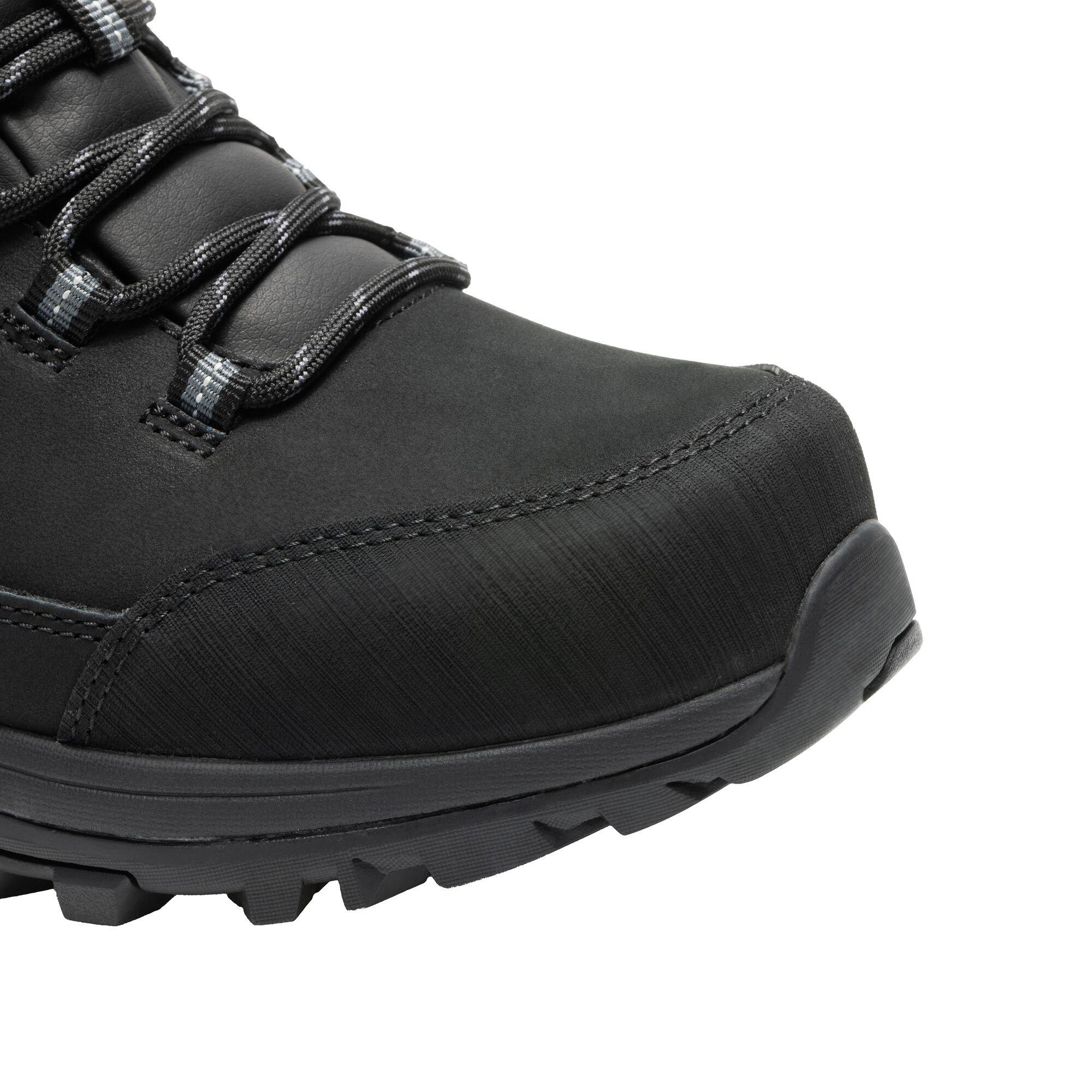 Black - Regatta - Womens Burrell Leather Waterproof Walking Boots - 8
