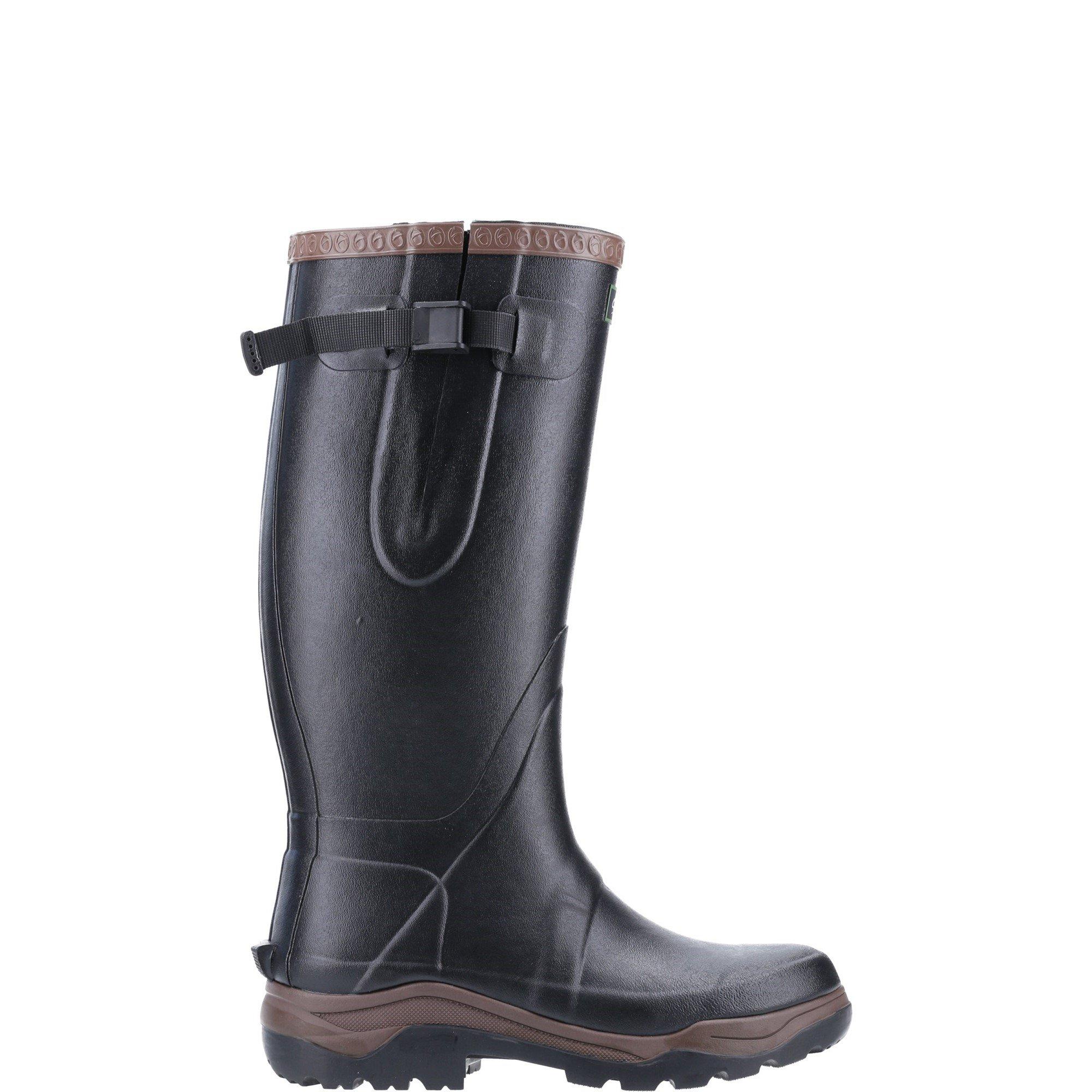 Black - Cotswold - Compass Neoprene Rubber Wellington - 1