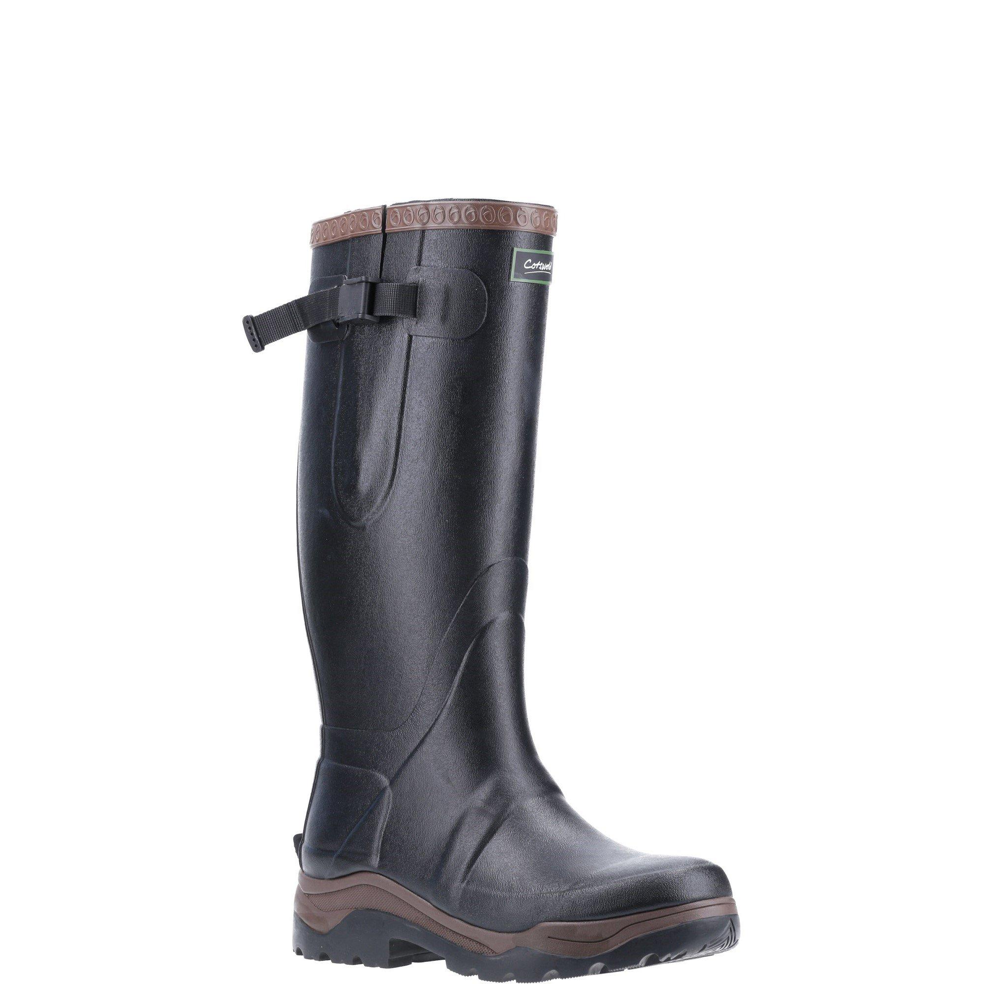 Black - Cotswold - Compass Neoprene Rubber Wellington - 2