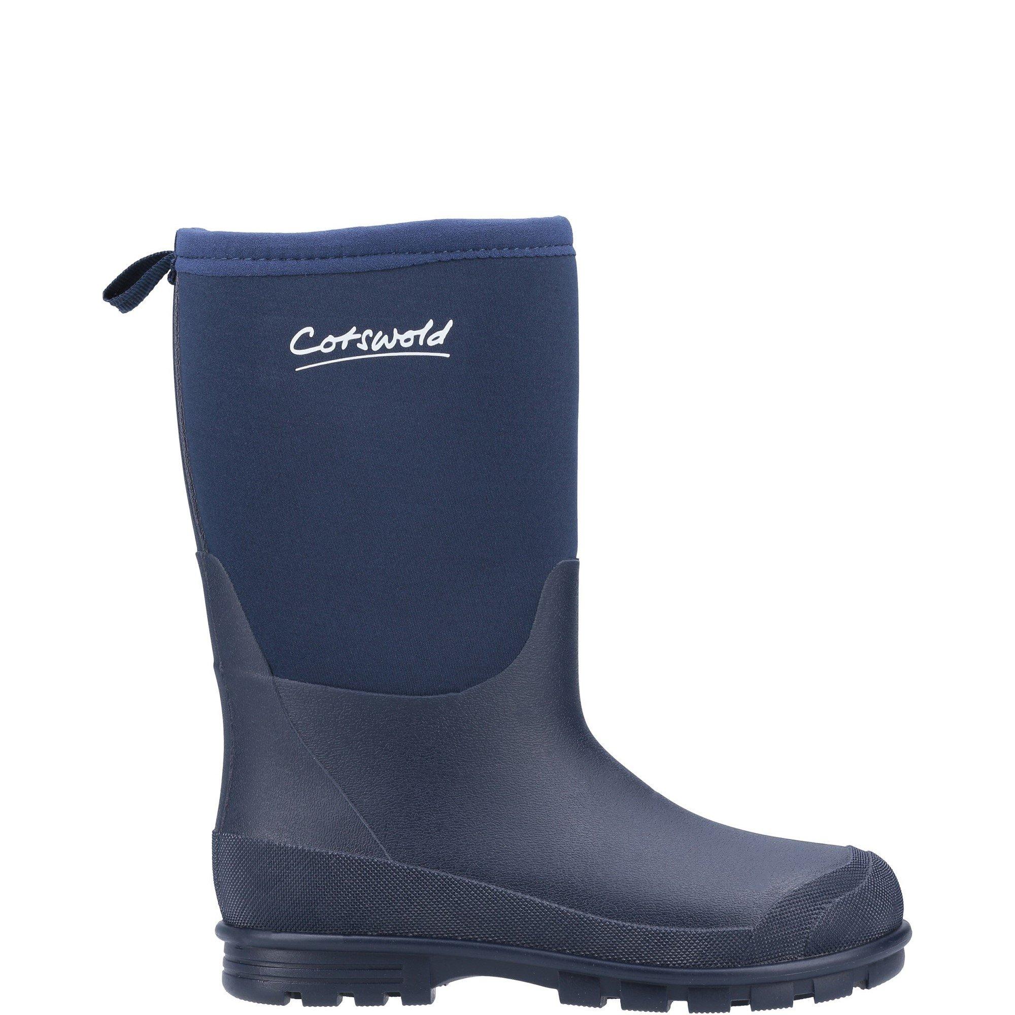 Cotswold Boys Hilly Neoprene Childrens Wellington Boot - Navy - UK10.5 EU2