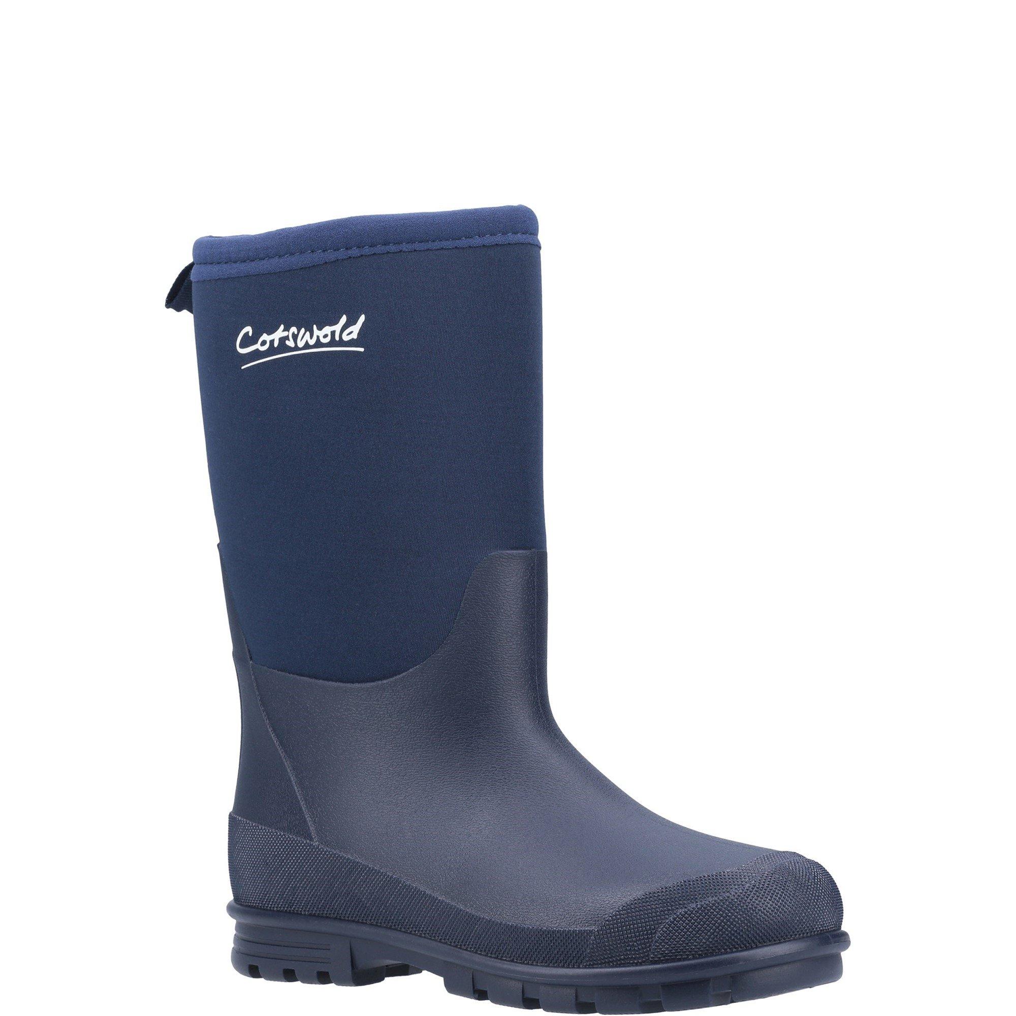 Navy - Cotswold - Hilly Neoprene Childrens Wellington Boot - 2