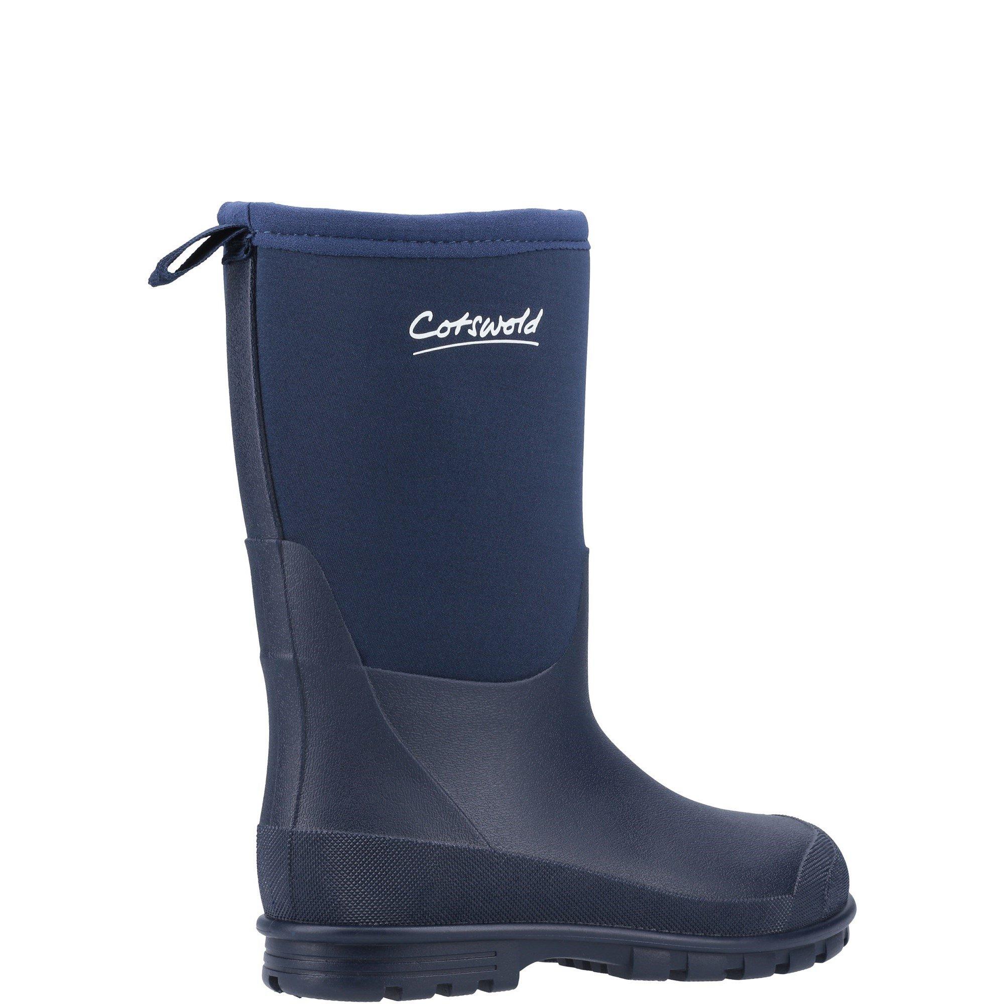 Navy - Cotswold - Hilly Neoprene Childrens Wellington Boot - 3