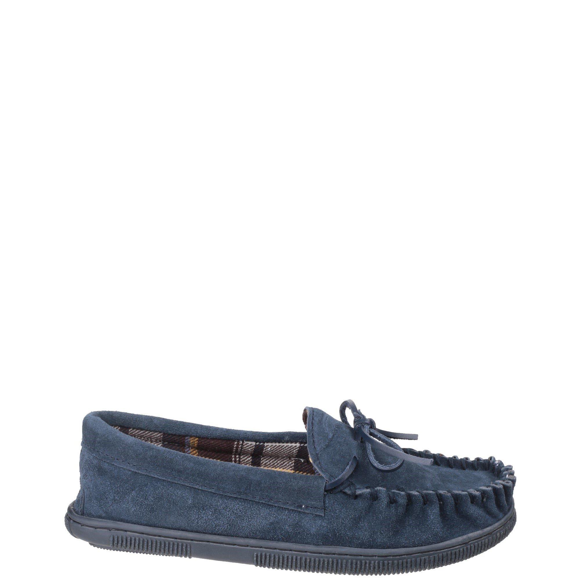 Navy - Cotswold - Alberta Moccasin Slipper - 1
