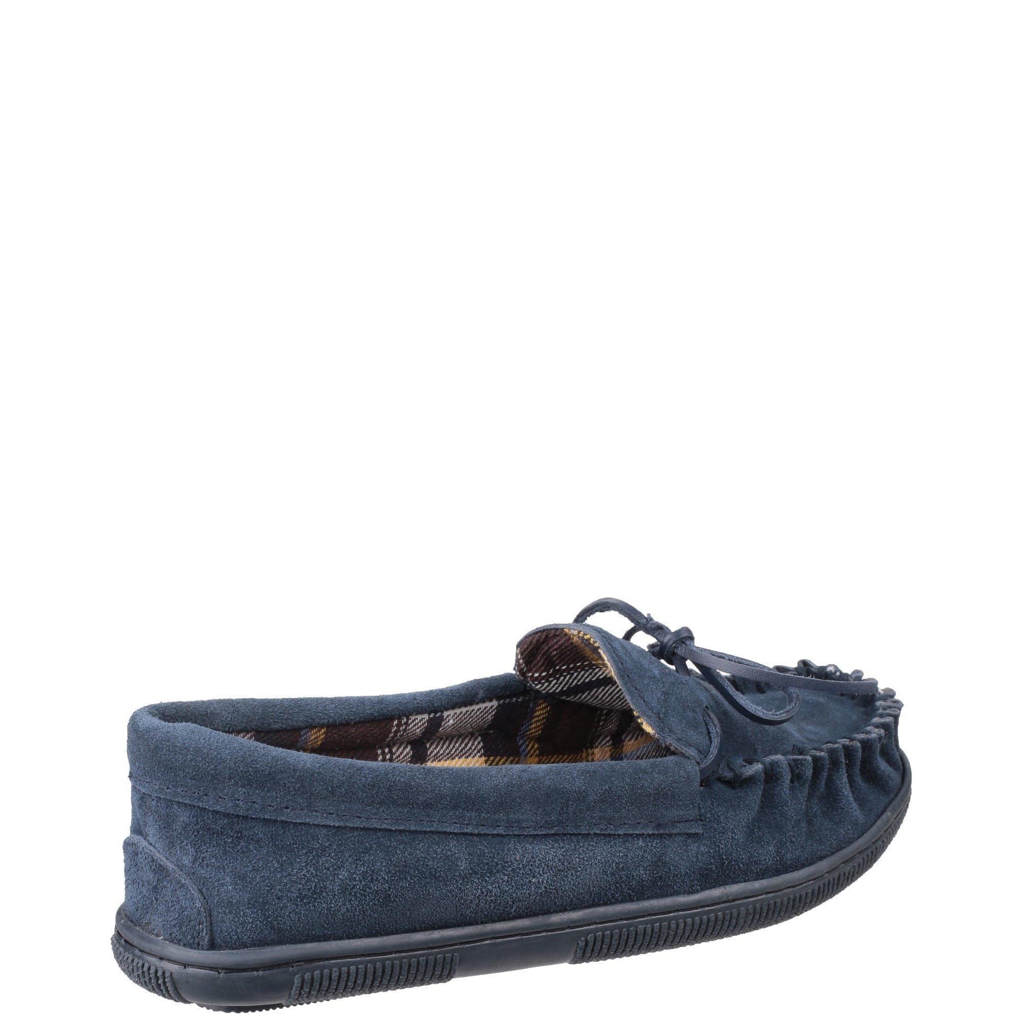 Navy - Cotswold - Alberta Moccasin Slipper - 3