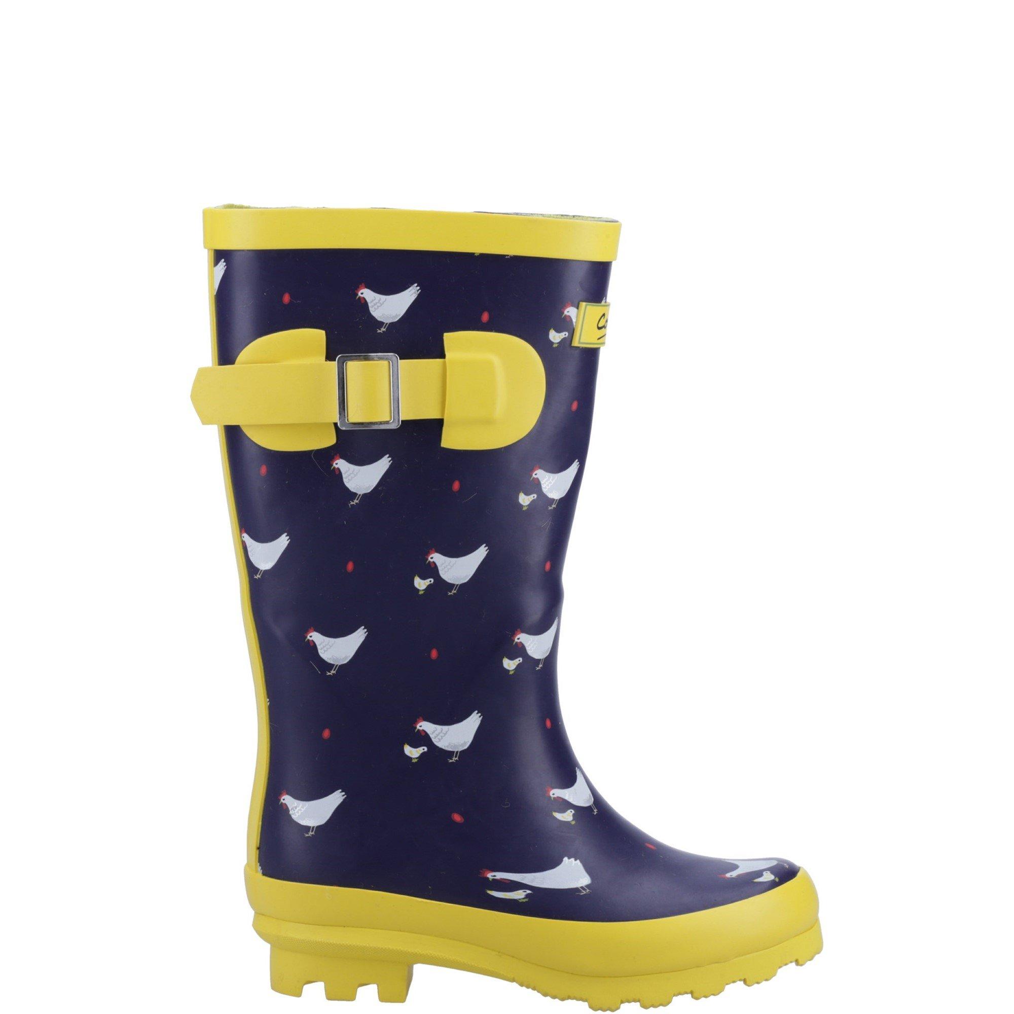 Cotswold Boys Farmyard Junior Wellington - Blue - UK13 EU32