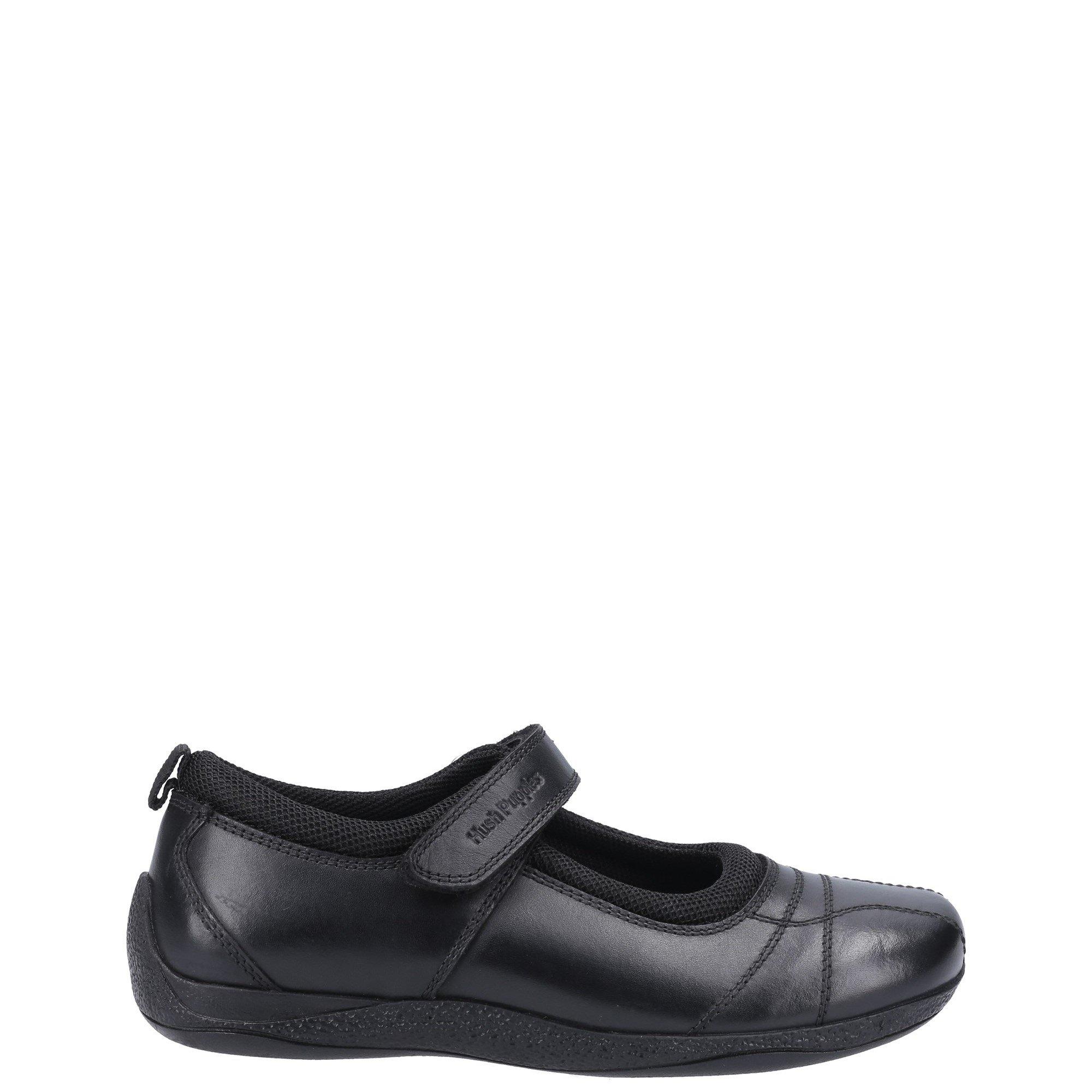 Hush Puppies Girls Clara Junior School Shoe - Black - UK2 EU34